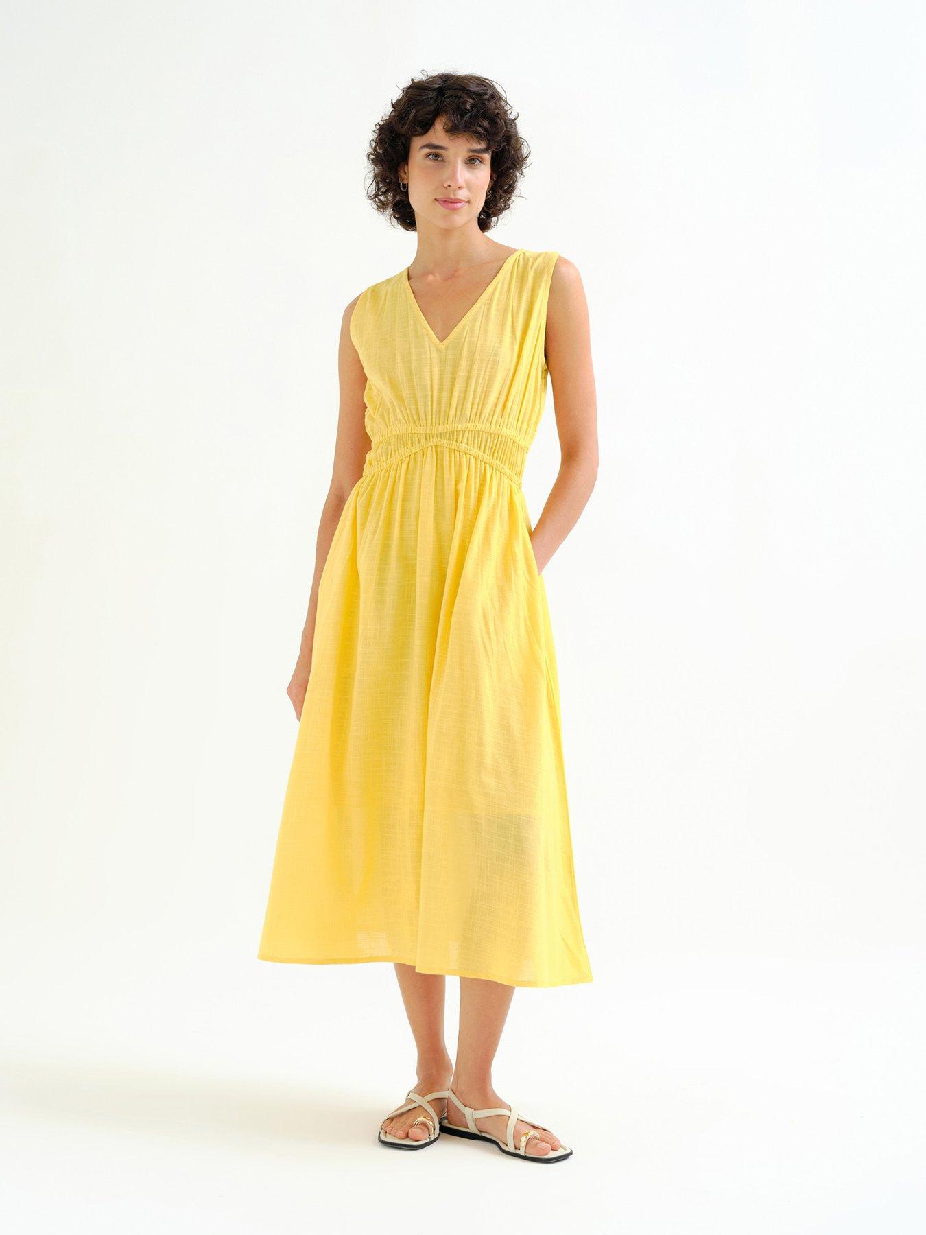Image 1 of 5 of Compania Fantastica Midi Dress - Yellow
