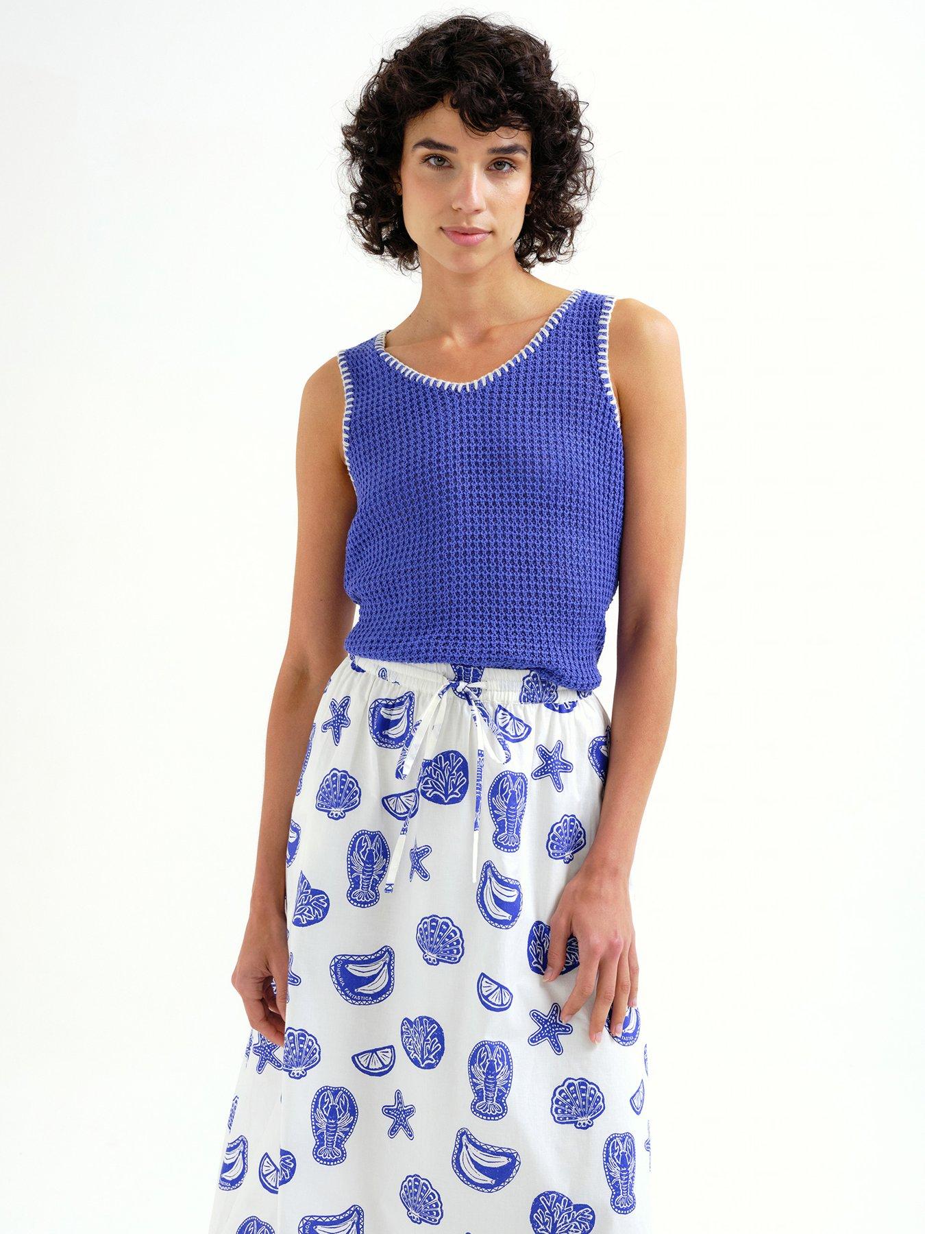 Compania Fantastica Knitted Vest - Blue