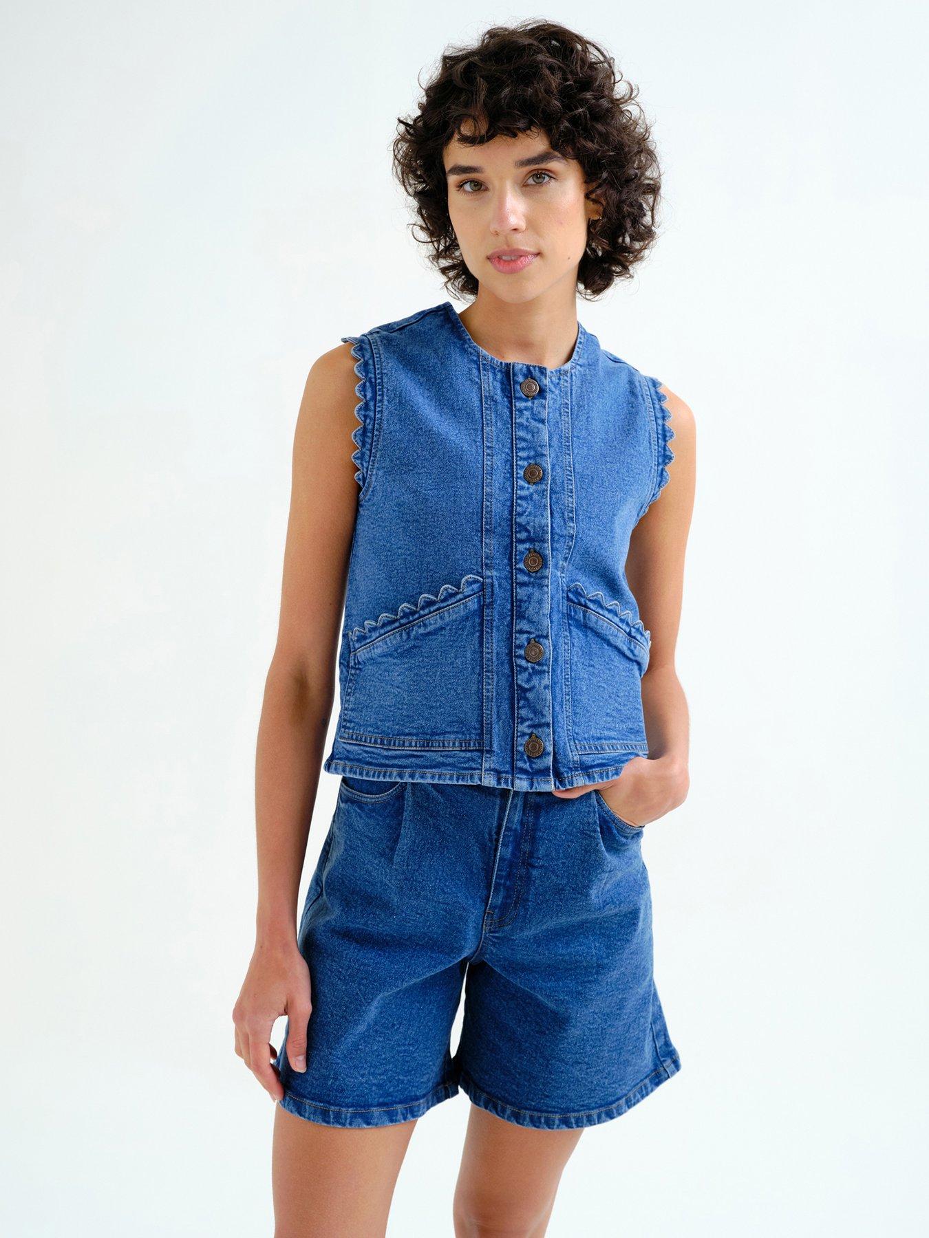 Compania Fantastica Denim Vest - Blue