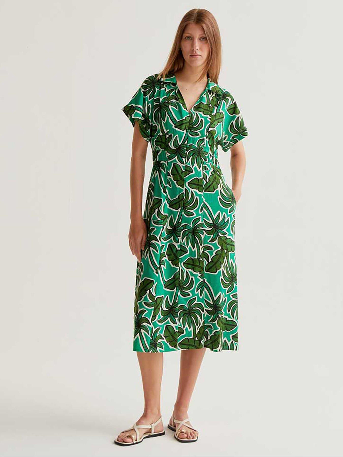 Compania Fantastica Palm Tree Midi Dress