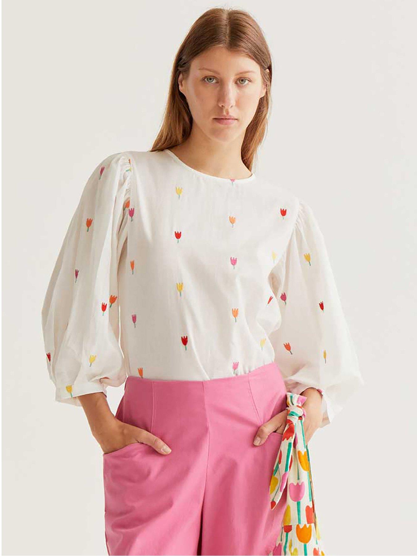 Compania Fantastica Long Sleeve Tulip Blouse
