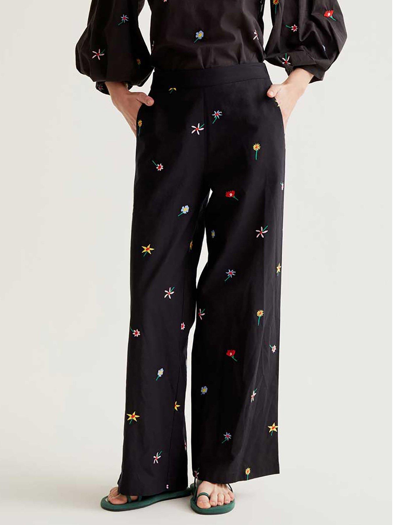 Image 1 of 5 of Compania Fantastica Flowers Trousers