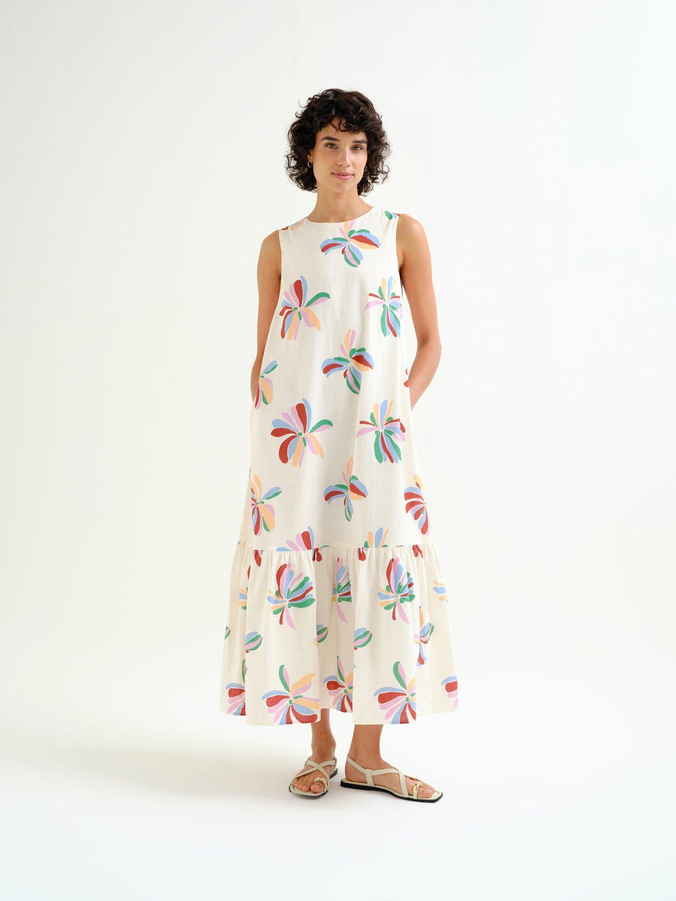 Image 1 of 5 of Compania Fantastica Monarda Long Dress - White