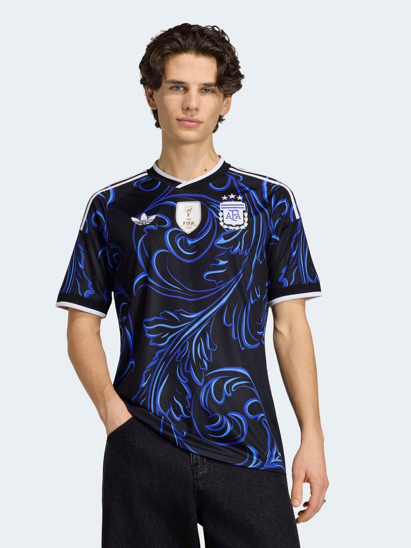 adidas Mens Argentina 26 Away Replica Football Shirt - Black