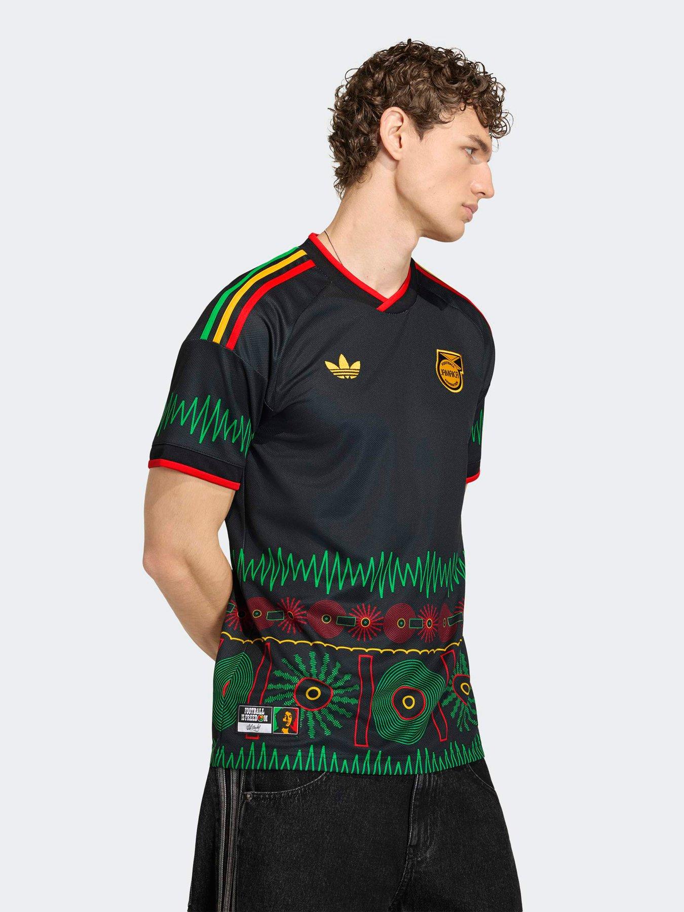 adidas Mens Jamaica 26 Away Replica Football Shirt - Black