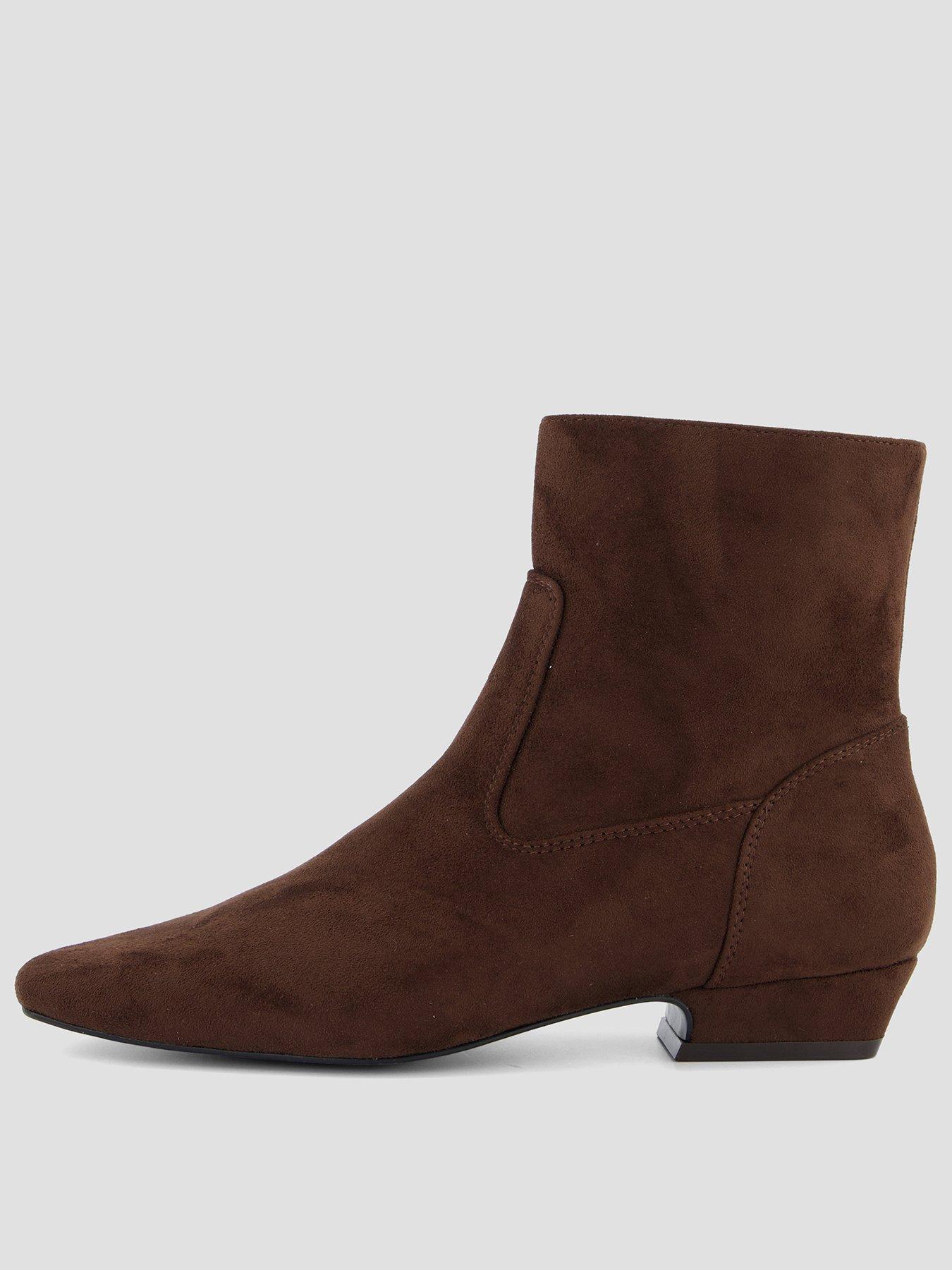 Image 1 of 6 of The Very Collection Chisel Toe Ankle Boot - Brown