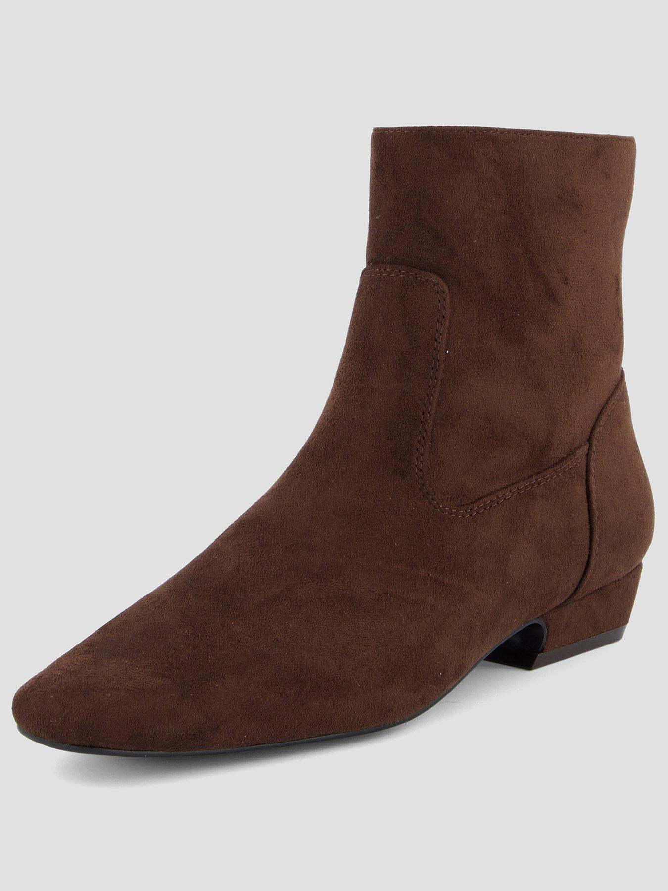 Image 2 of 6 of The Very Collection Chisel Toe Ankle Boot - Brown