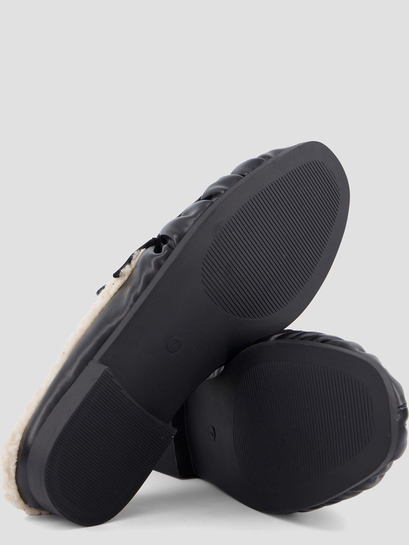 Image 4 of 7 of The Very Collection Mule Loafer With Faux Fur Lining - Black