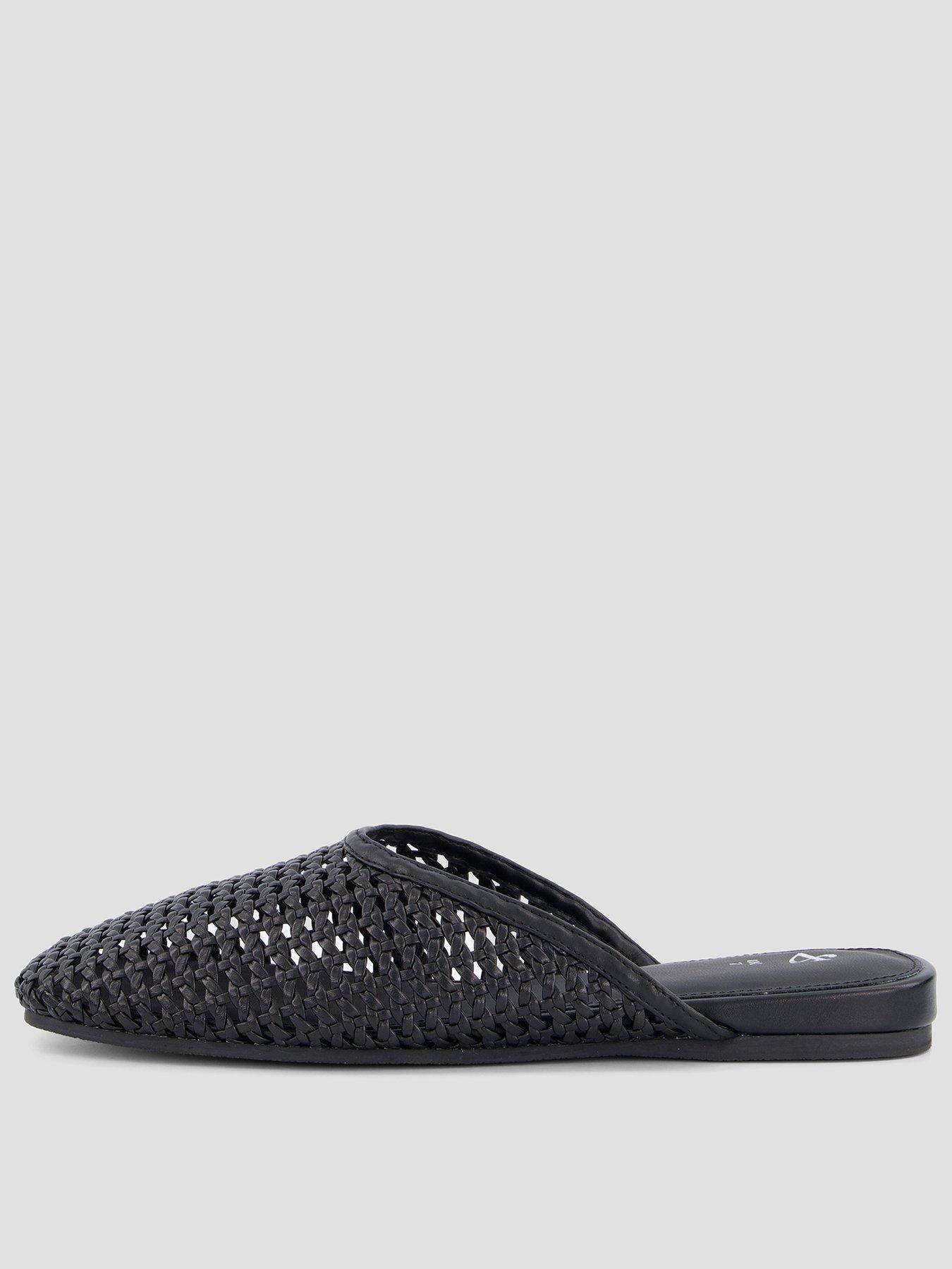 Image 1 of 7 of The Very Collection Weave Mule - Black