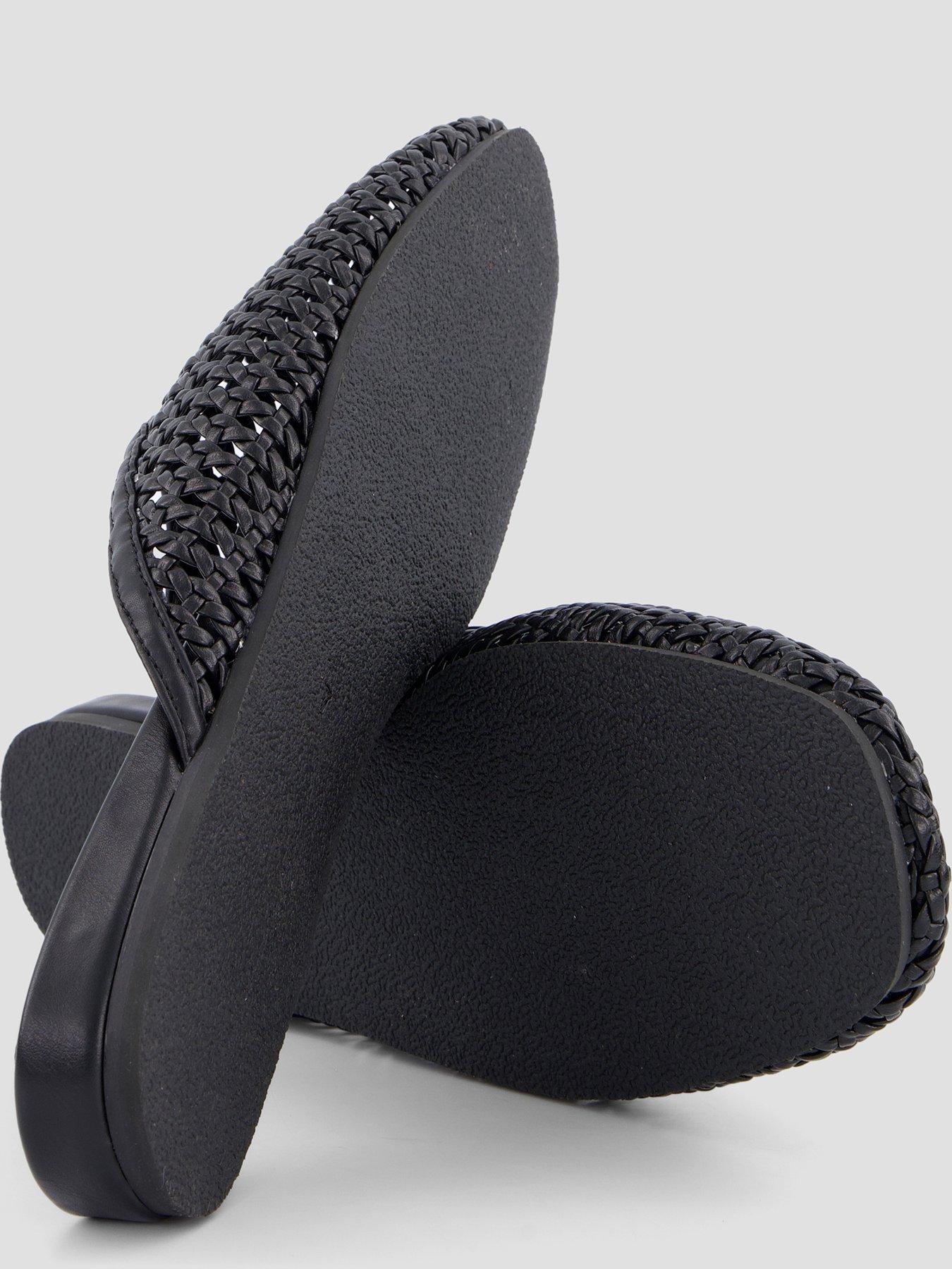 Image 4 of 7 of The Very Collection Weave Mule - Black