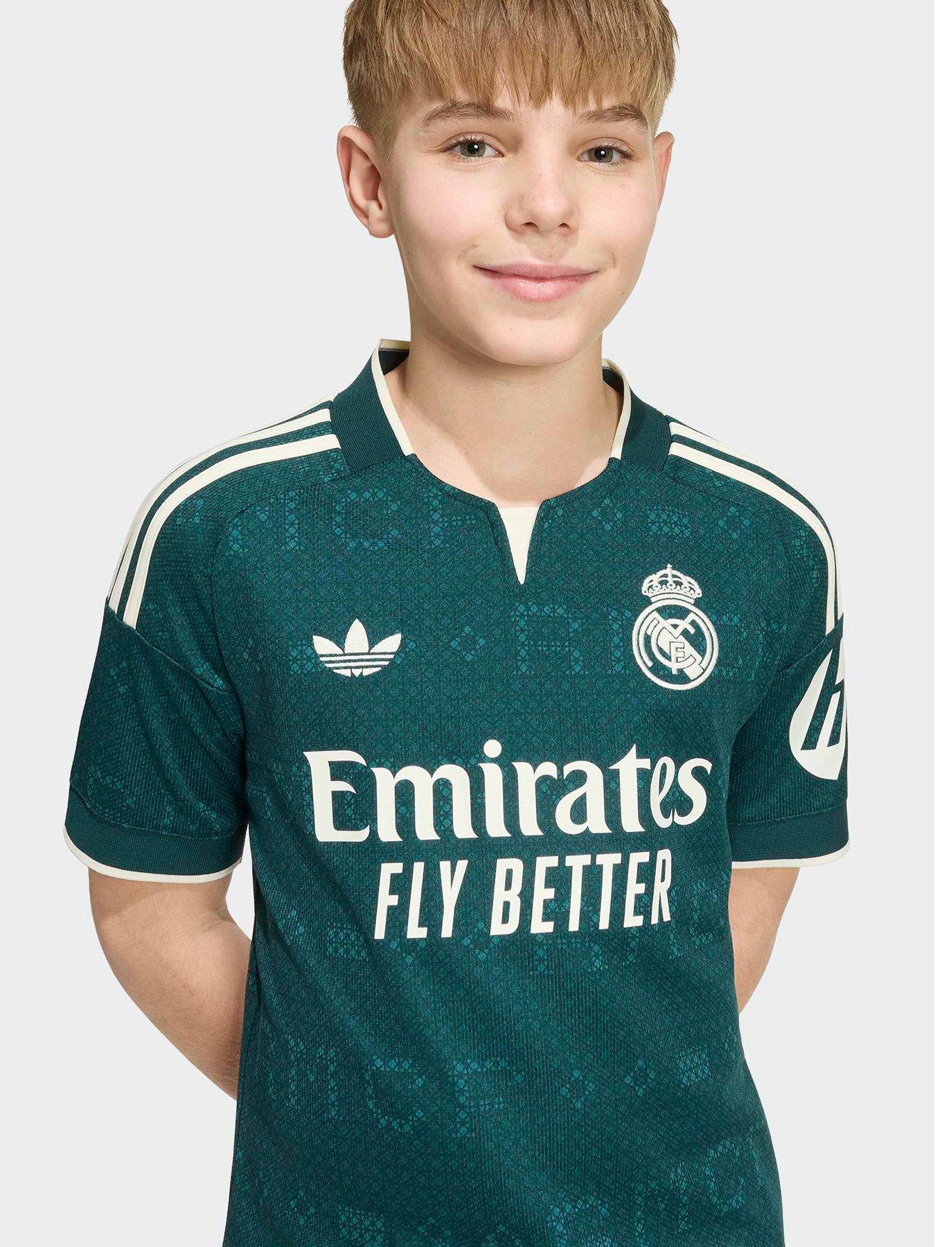 Image 4 of 5 of adidas Junior Real Madrid 26/27 Away Stadium Replica Shirt - Green