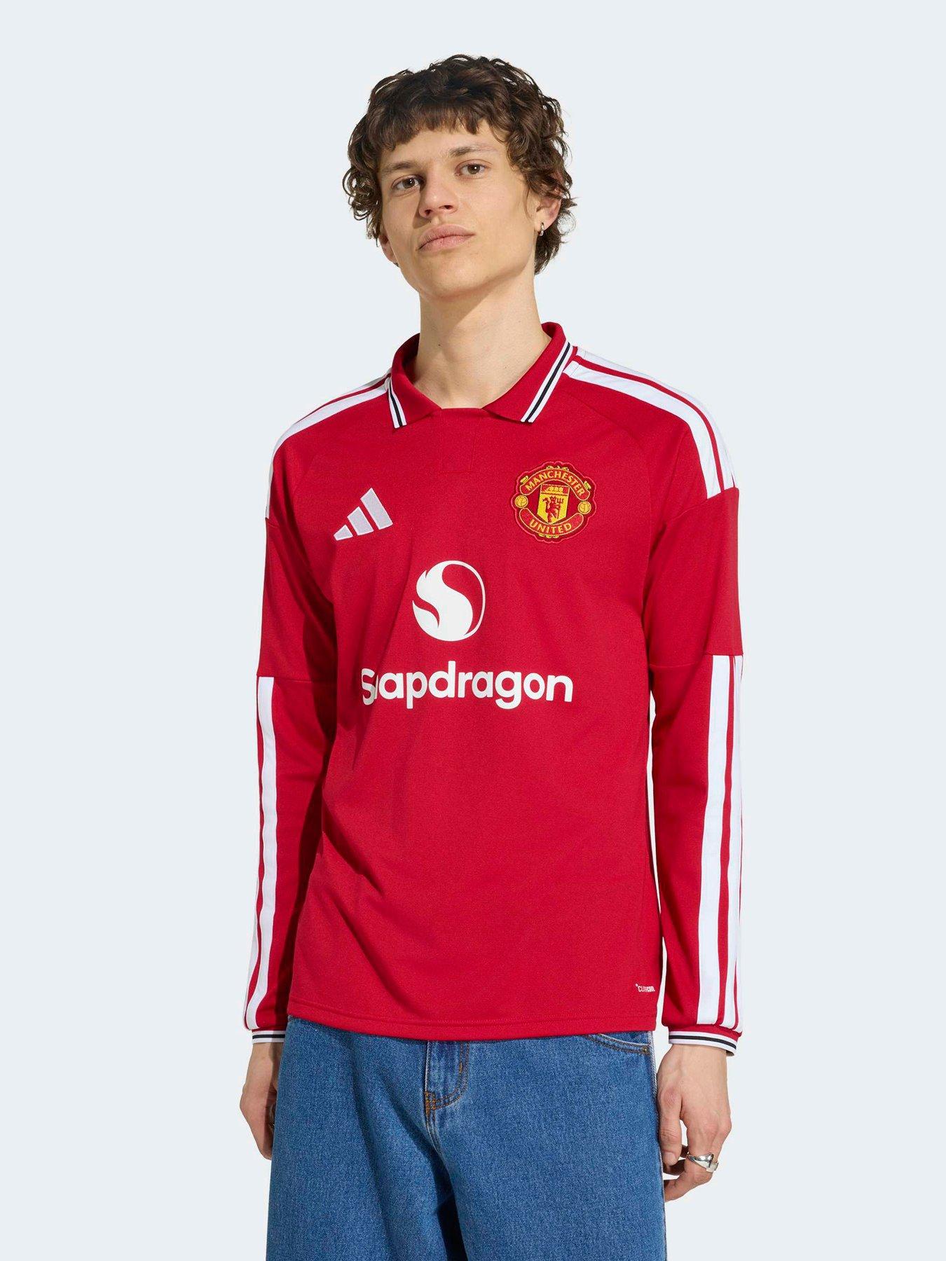 adidas Mens Manchester United 26/27 Home Long Sleeve Stadium Replica Shirt - Red