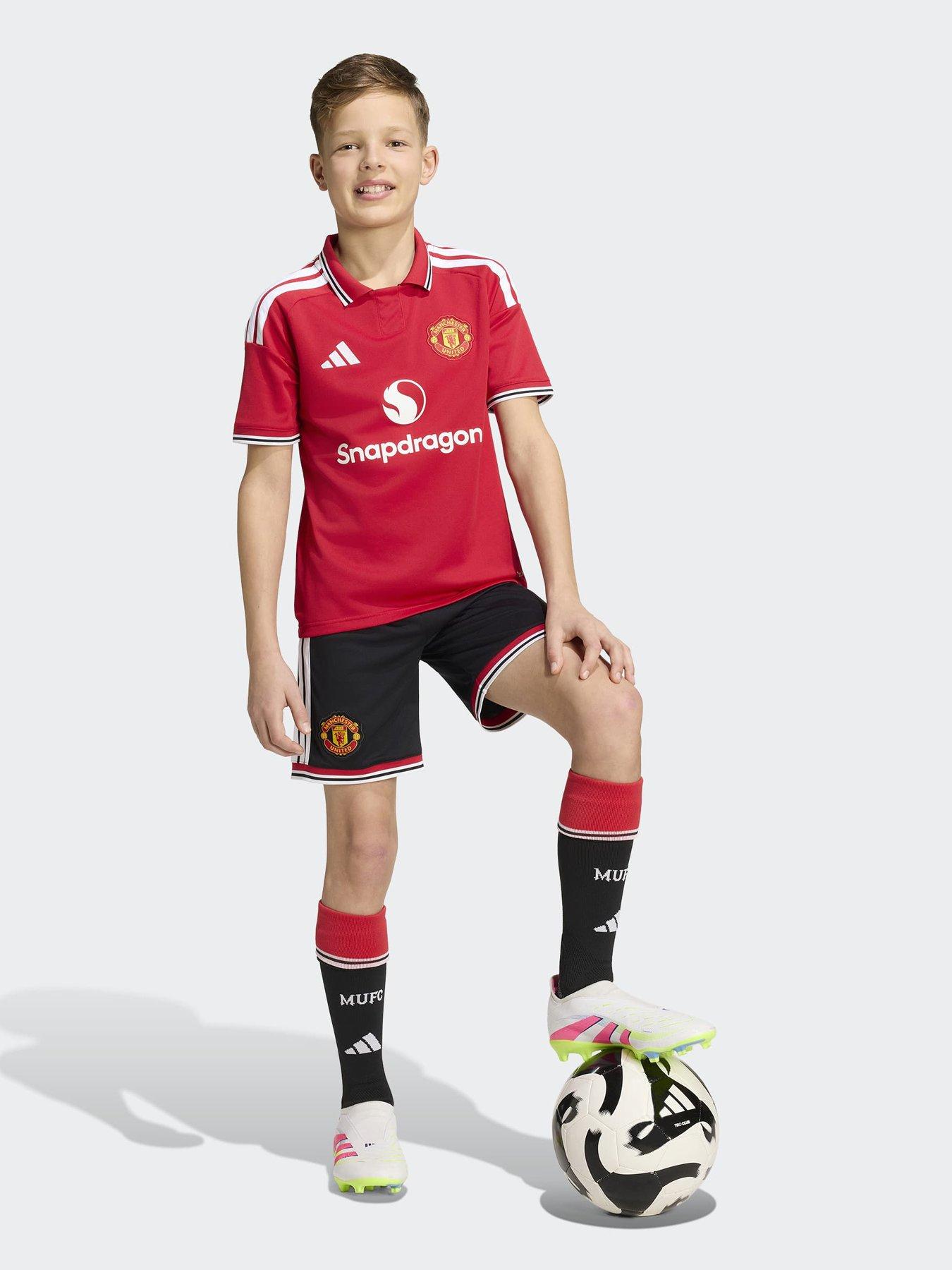 Image 6 of 6 of adidas Junior Manchester United 26/27 Alternate Home Shorts - Black