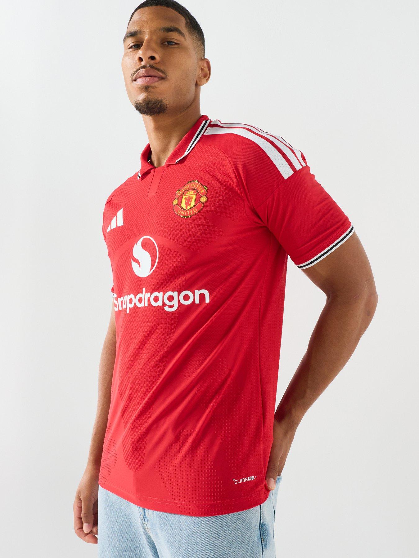 adidas Mens Manchester United 26/27 Home Authentic Replica Shirt - Red