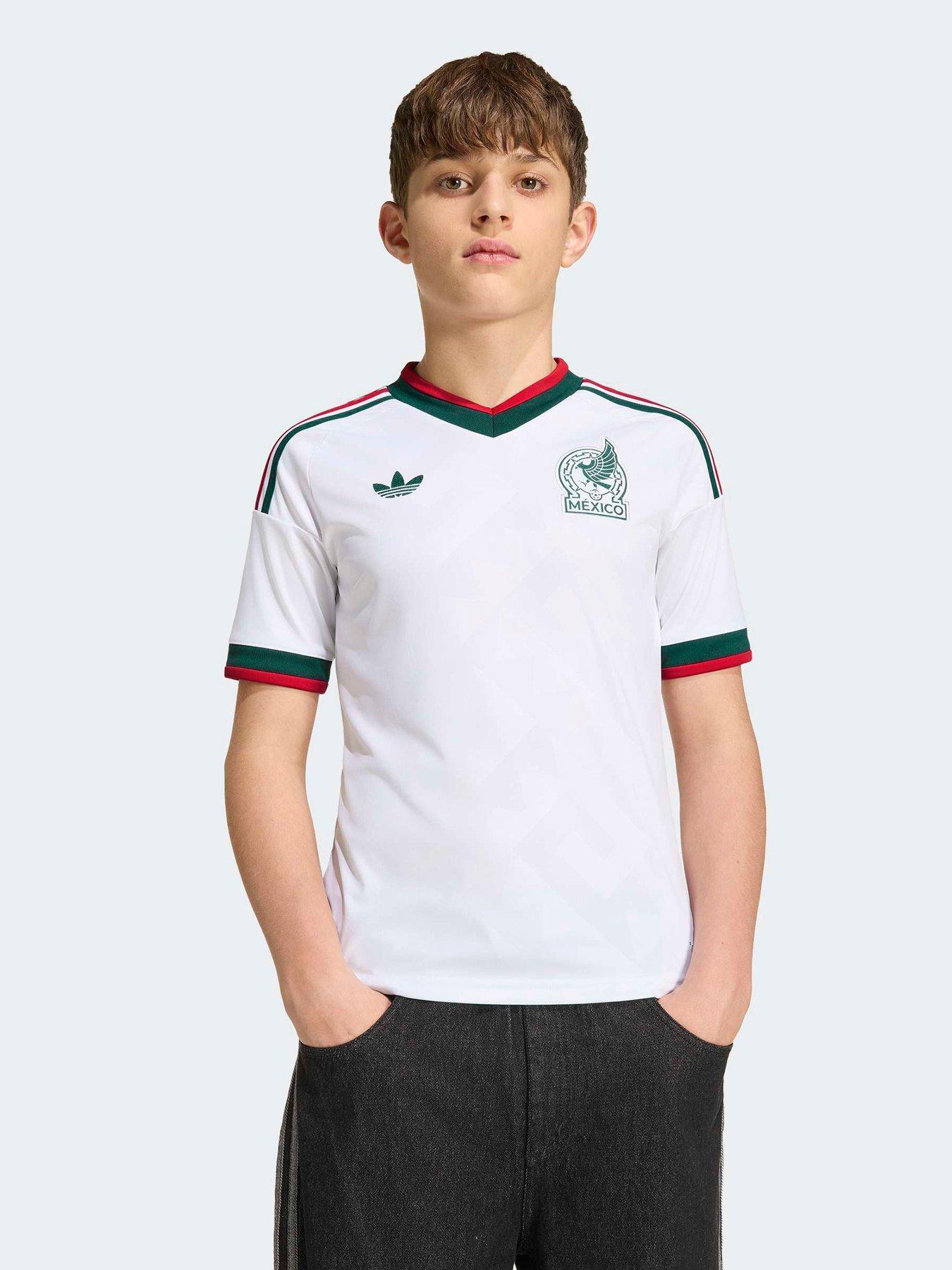 adidas Junior Mexico 26 Away Replica Football Shirt - White
