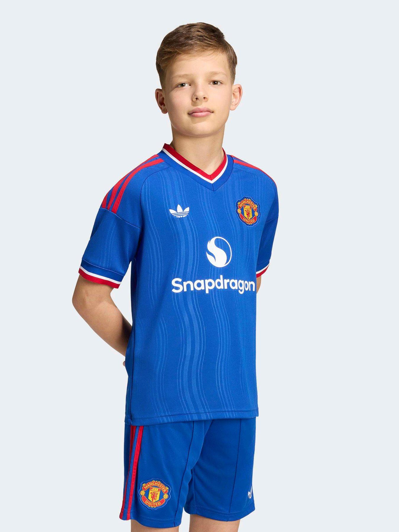 adidas Junior Manchester United 26/27 Away Stadium Replica Shirt - Blue