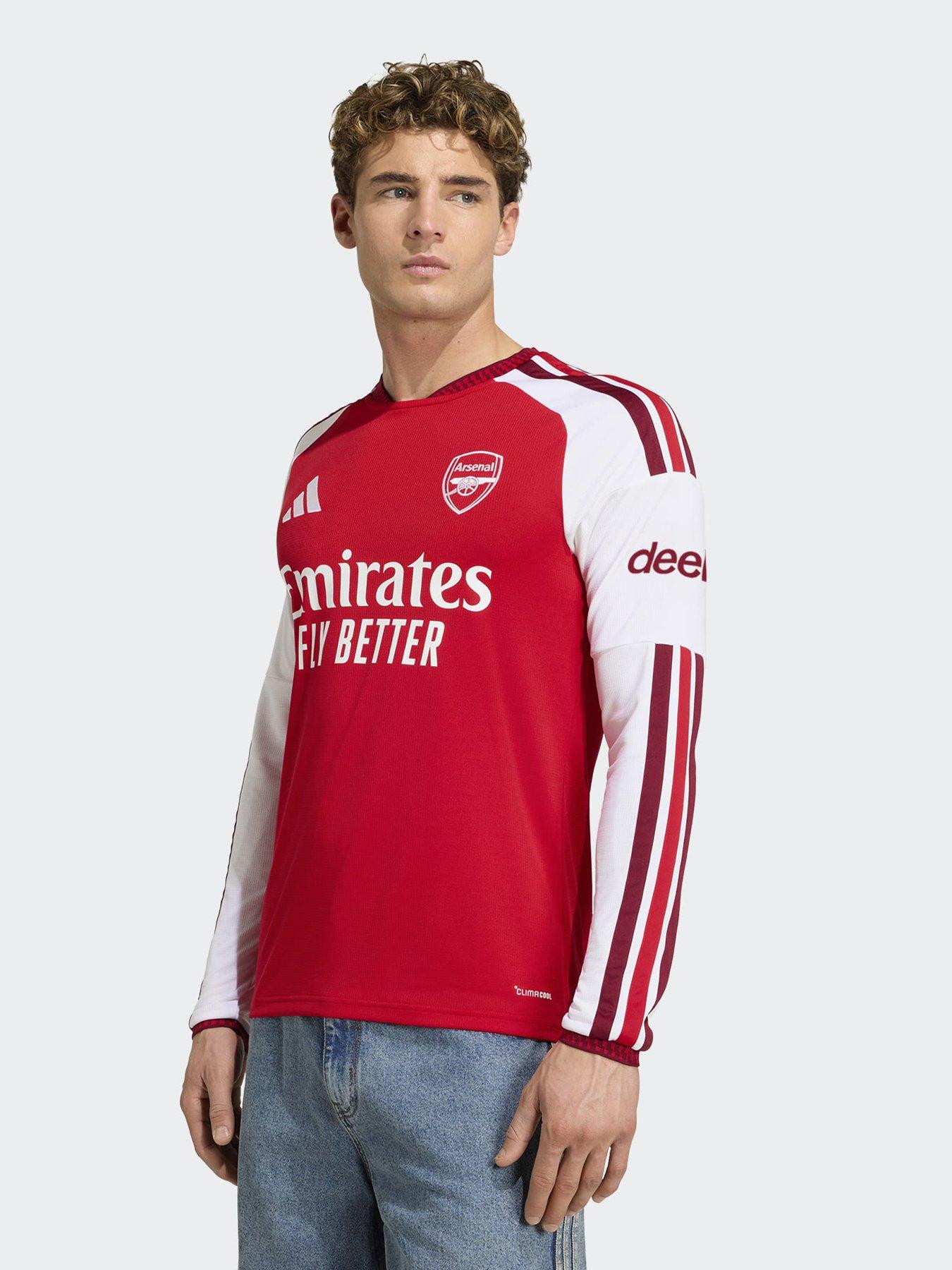 adidas Mens Arsenal Fc 26/27 Home Long Sleeve Stadium Replica Shirt - Red