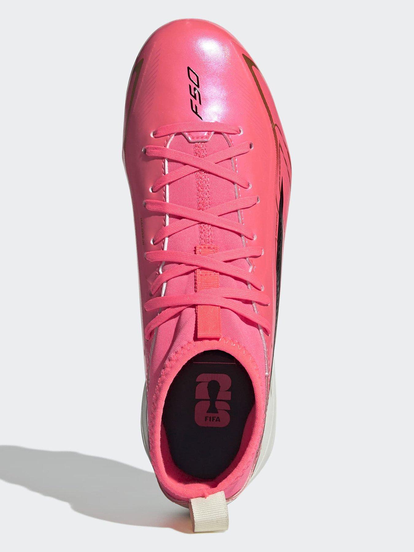 Image 4 of 6 of adidas Junior F50 Hyperfast League Firm Ground Football Boots - Pink