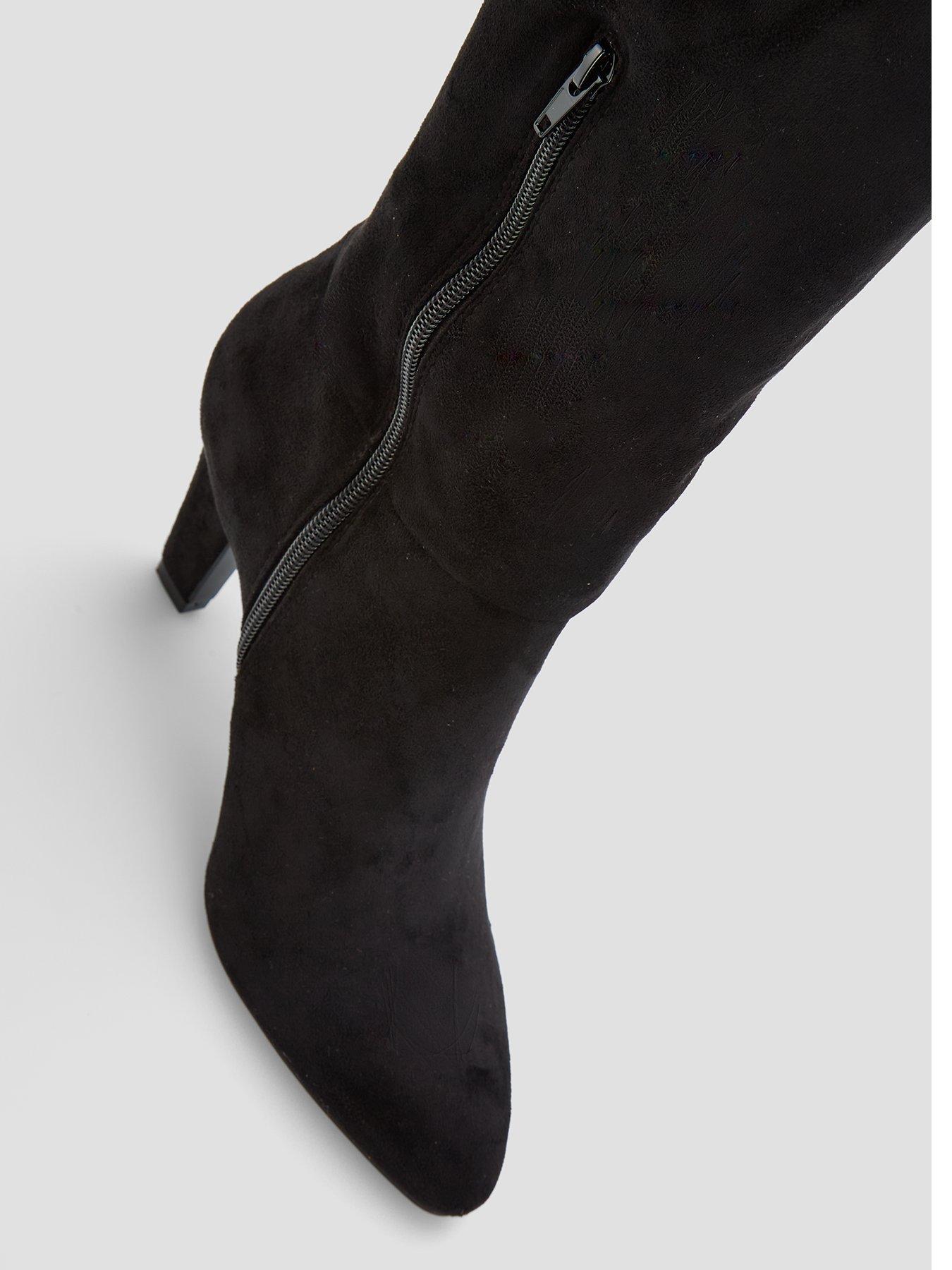 Image 4 of 7 of The Very Collection Over Knee Heeled Boot - Black