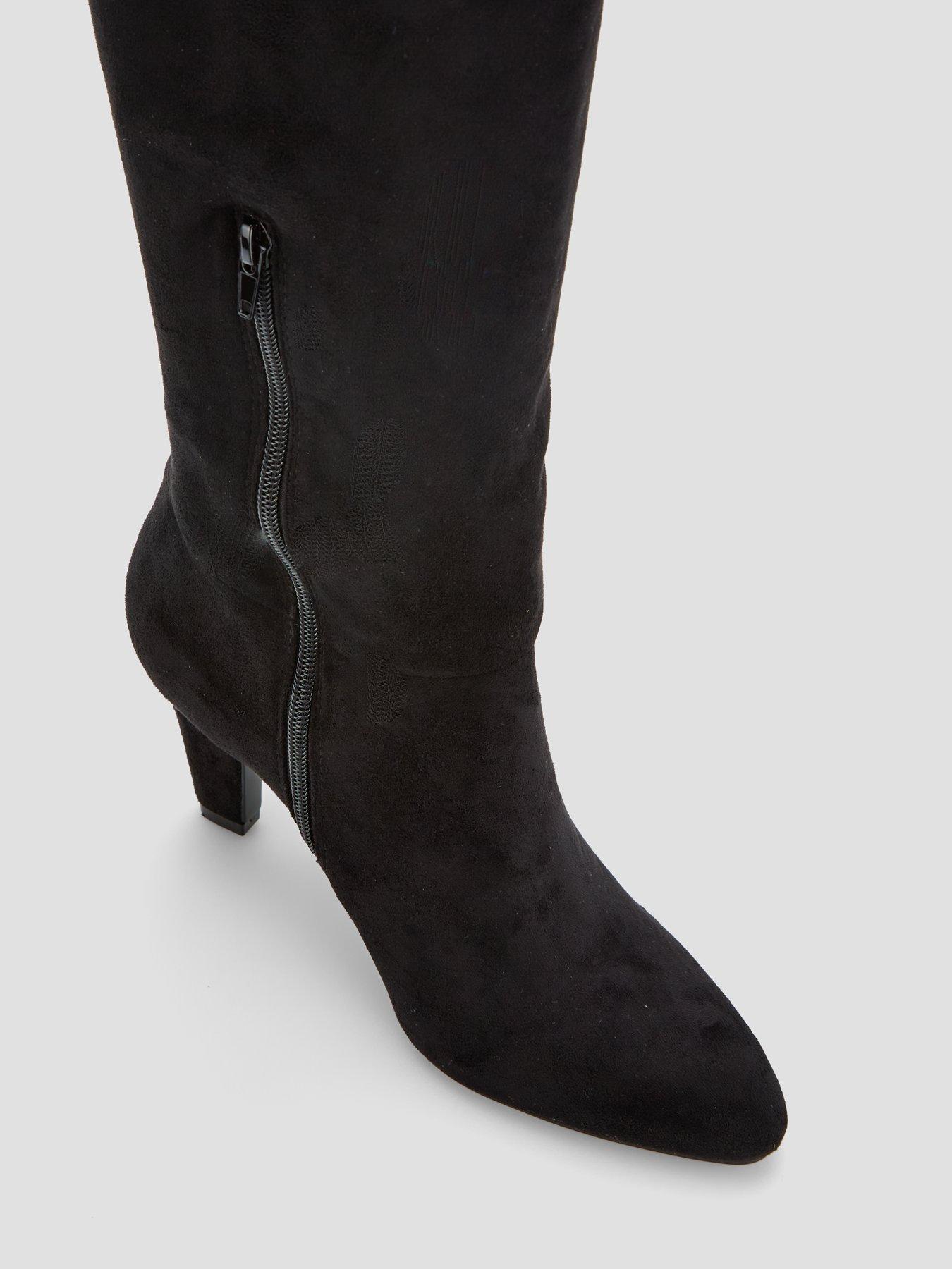 Image 7 of 7 of The Very Collection Over Knee Heeled Boot - Black