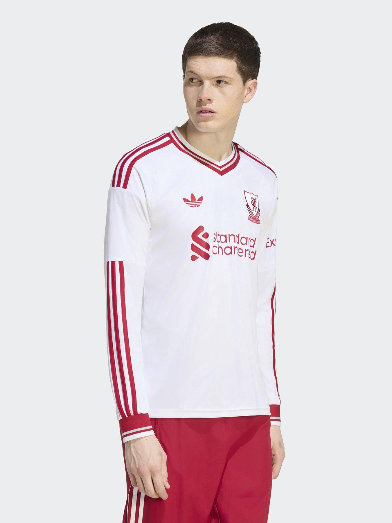 adidas Mens Liverpool Fc 26/27 Away Stadium Replica Long Sleeve Shirt - White