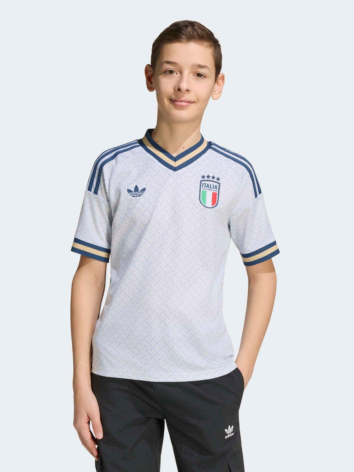 adidas Junior Italy 26 Away Replica Football Shirt - White