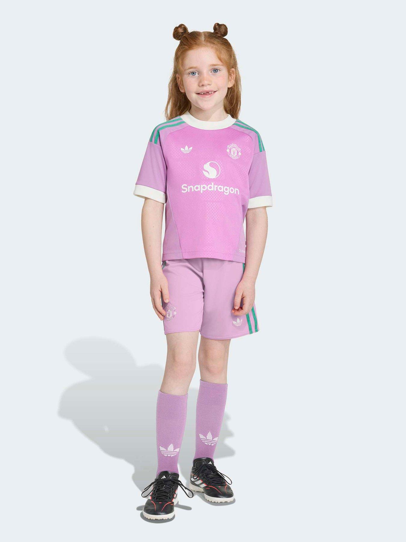 Image 1 of 5 of adidas Junior Manchester United 26/27 Away Goal Keeper Mini Kit - Purple