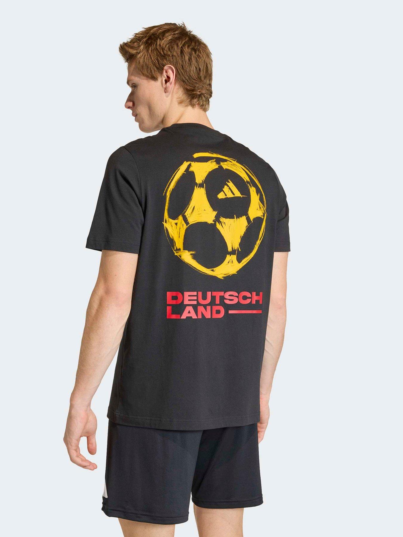 Image 2 of 5 of adidas Mens Germany World Cup T-Shirt - Black