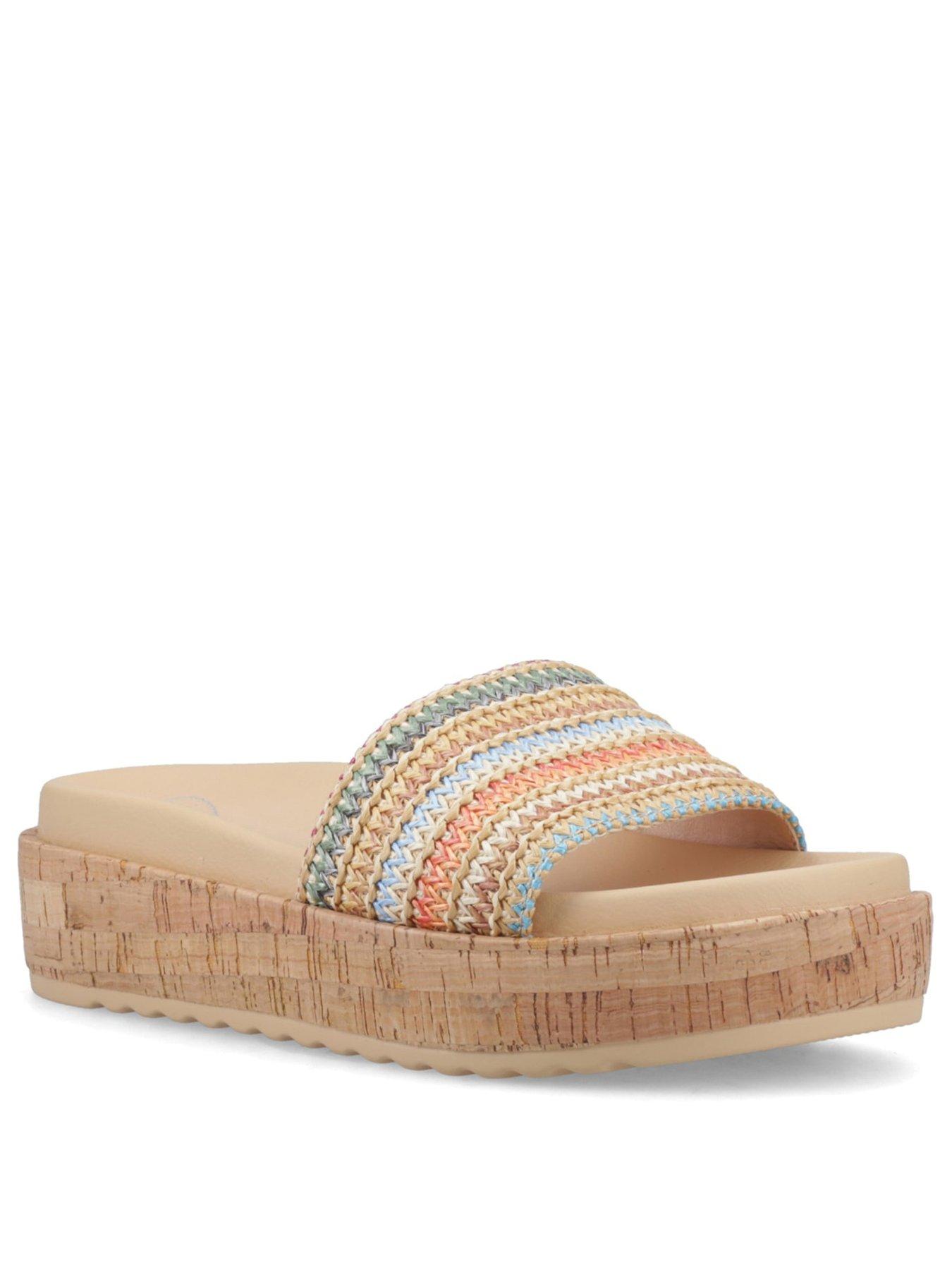 Image 2 of 5 of Rocket Dog Faye Alti Raffia Sandal-multi Stripe