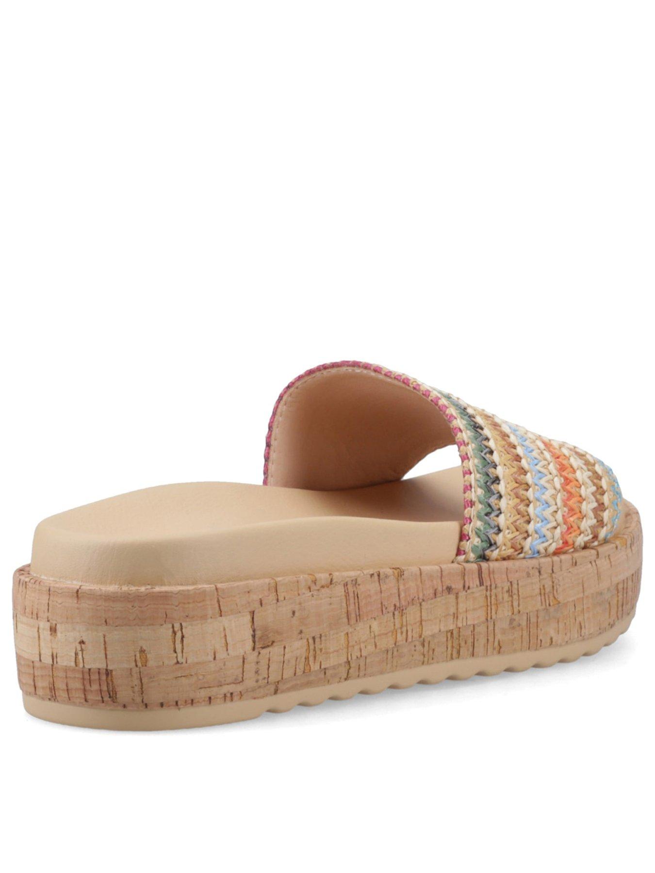 Image 3 of 5 of Rocket Dog Faye Alti Raffia Sandal-multi Stripe