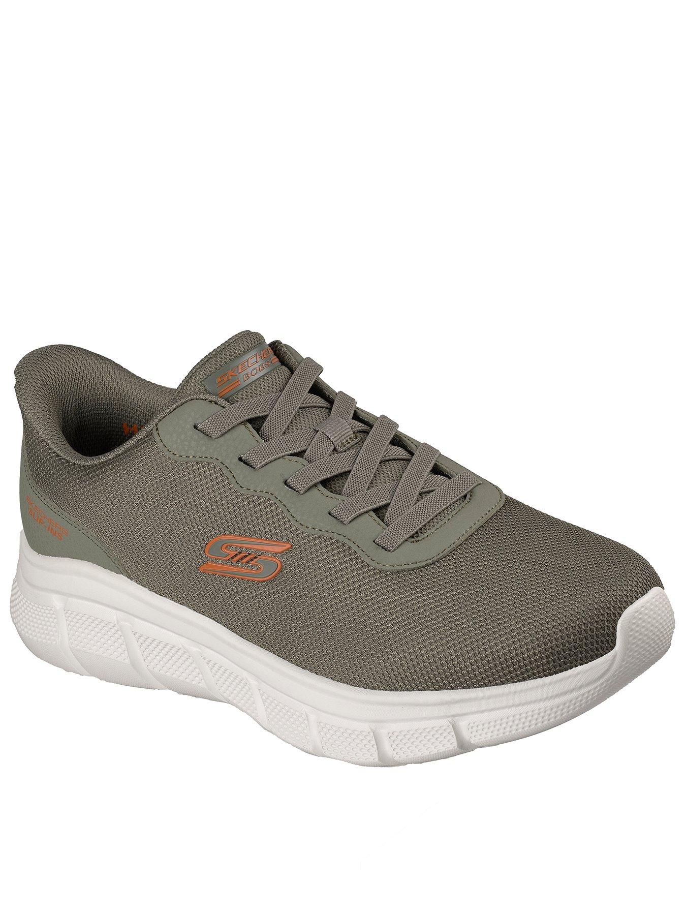 Image 1 of 6 of Skechers Slip-On Bungee Mesh Trainers - Green