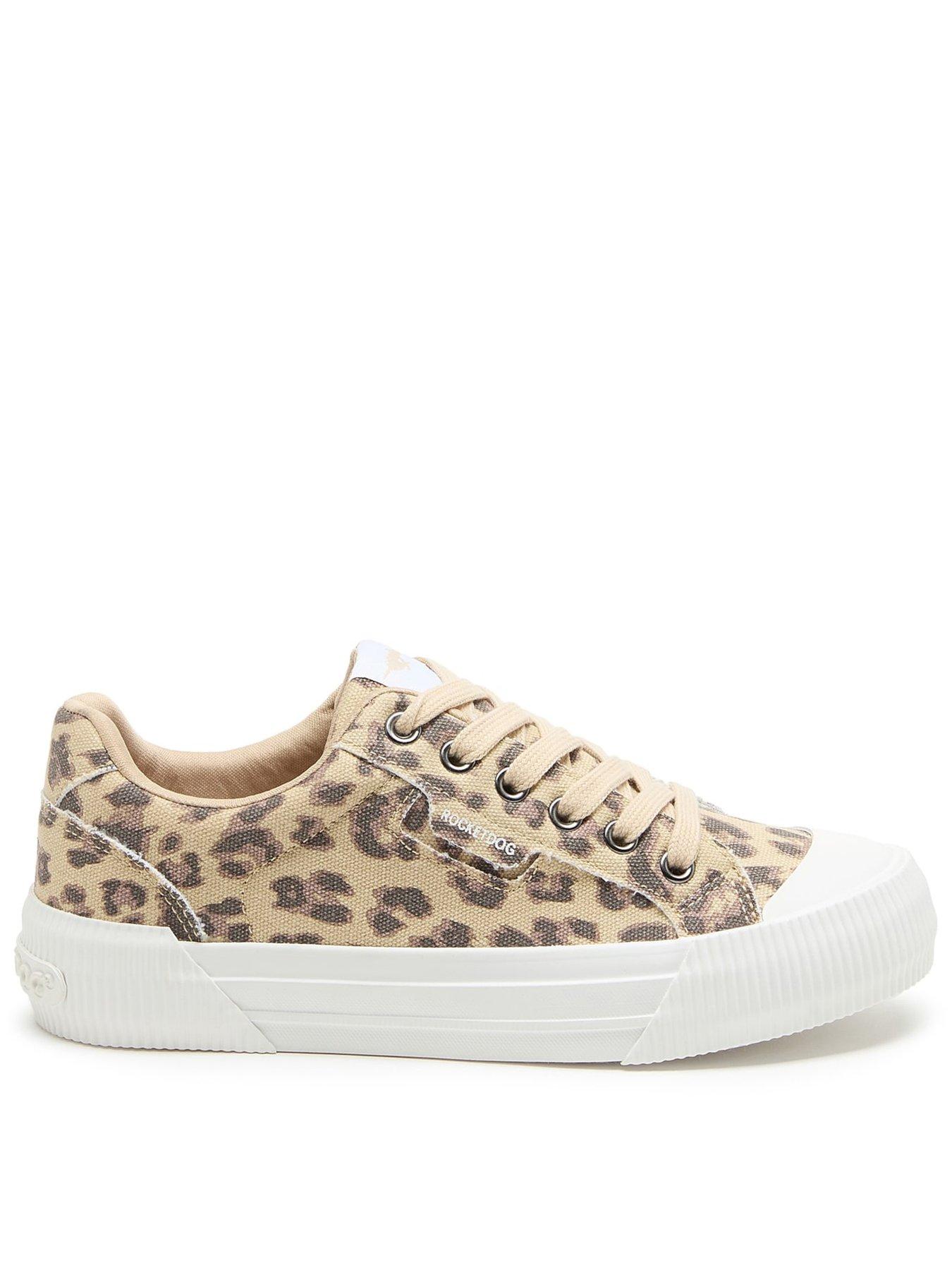 Image 1 of 6 of Rocket Dog Cheery Dexter Leopard Trainer-tan