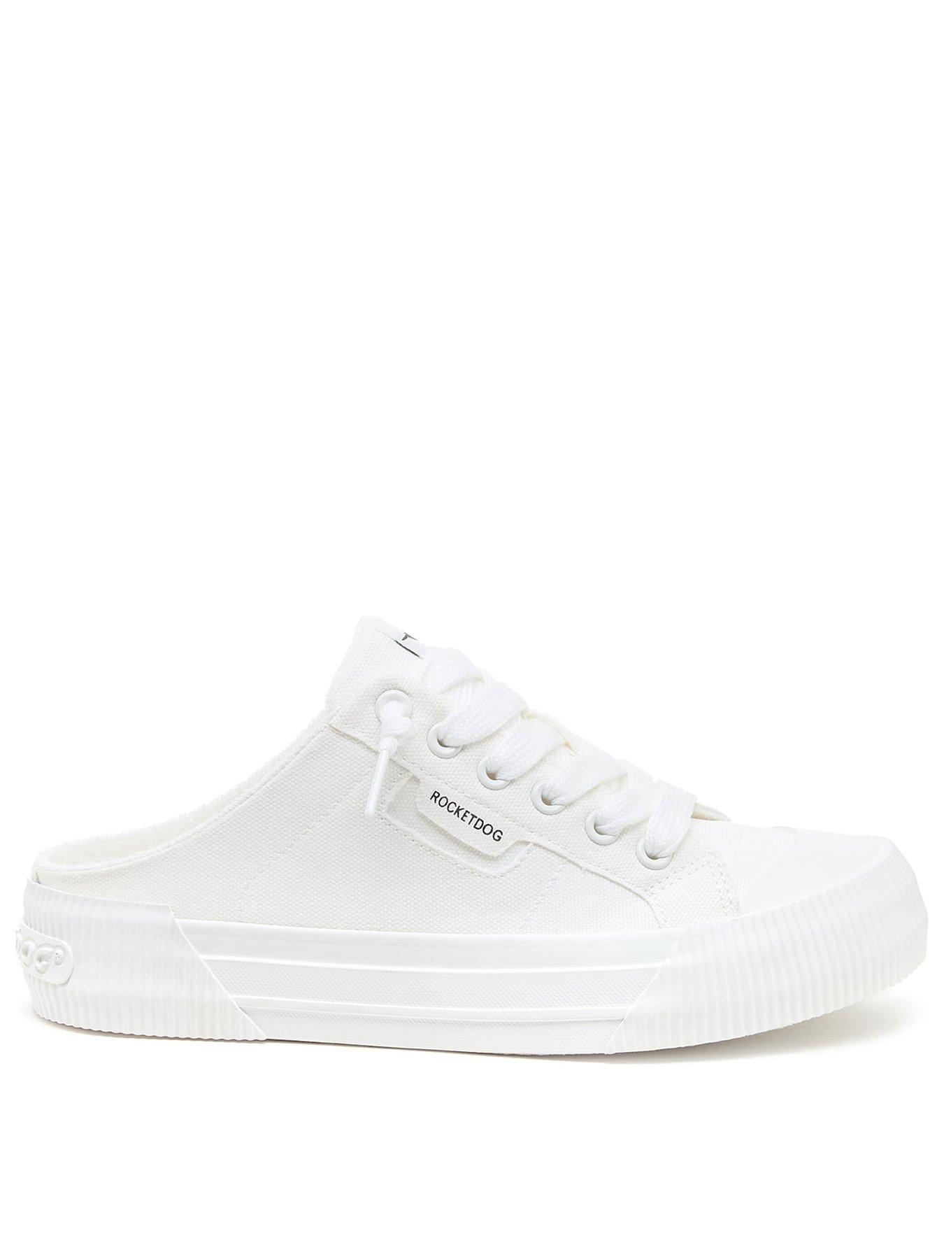 front image of rocket-dog-cheery-mule-canvas-trainer--white