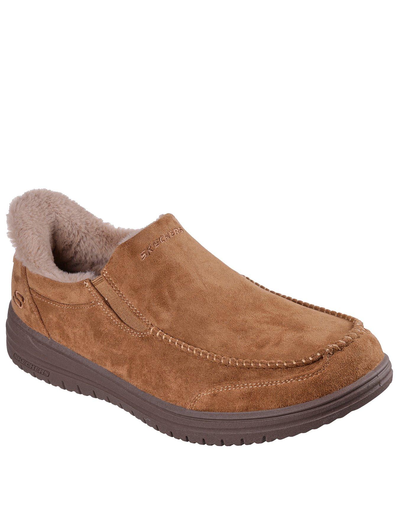 Skechers Murette Moc Toe Slip-Ins with Faux Fur Lining Slippers - Brown