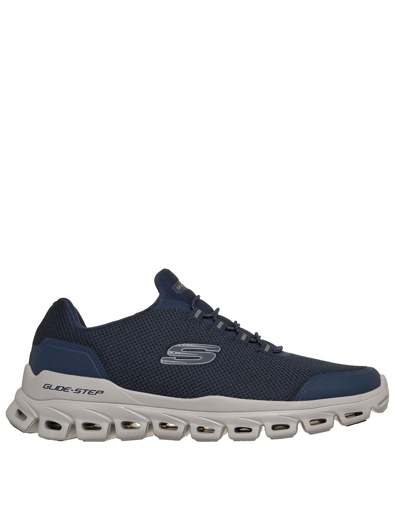 Skechers Glide-stepglide-step Textured Mesh Round Stretch Lace Slip On W/ Acmf