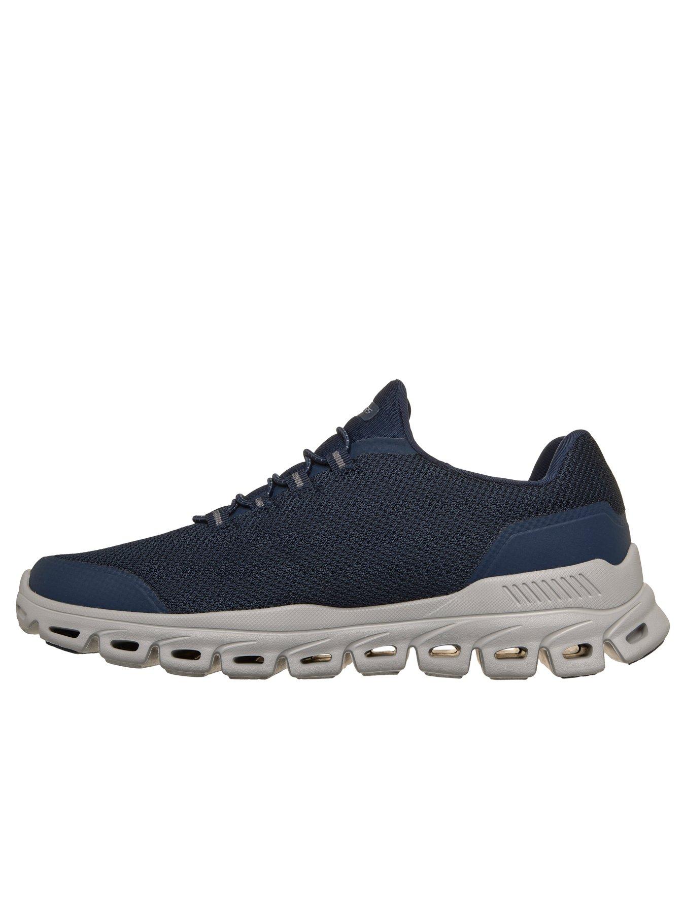 Image 5 of 6 of Skechers Men's Slip-On Mesh Trainers with Stretch Laces - Navy