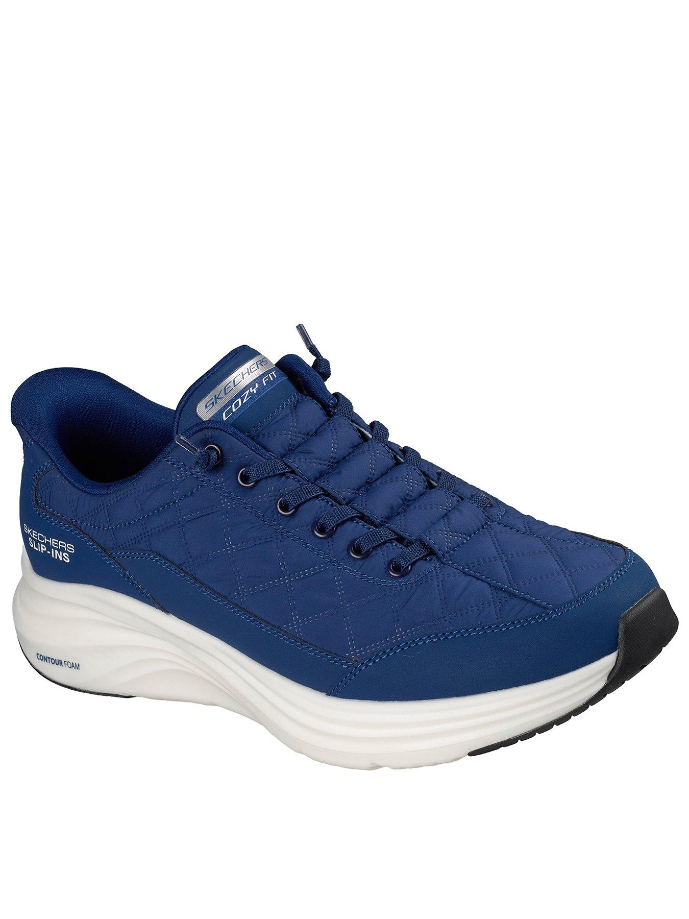 Image 1 of 6 of Skechers Contour Foamcozy Fit Slip-Ins Deconstructed Quilted Upper Sneaker - Blue