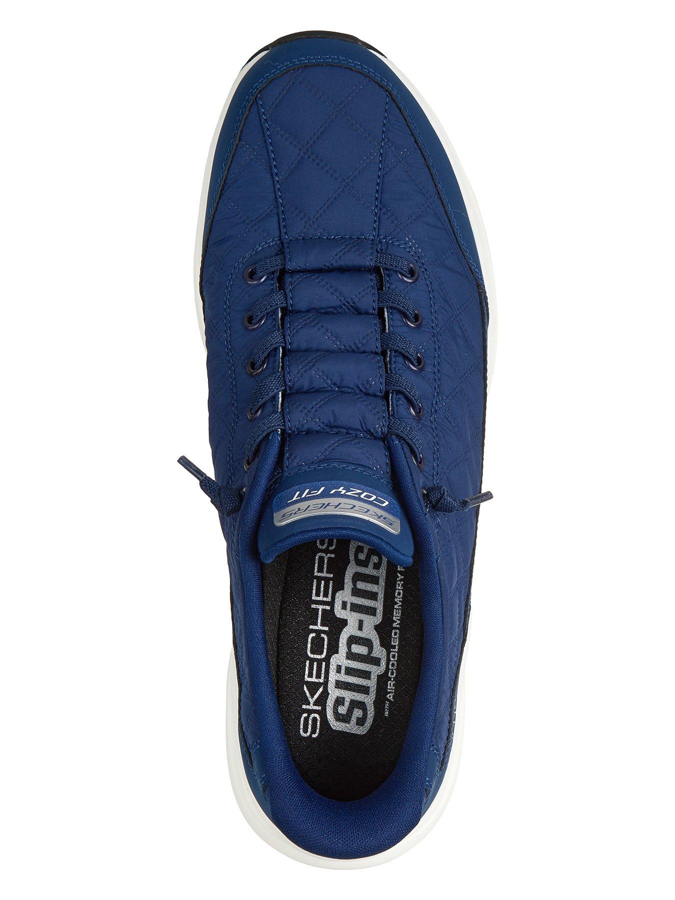 Image 3 of 6 of Skechers Contour Foamcozy Fit Slip-Ins Deconstructed Quilted Upper Sneaker - Blue