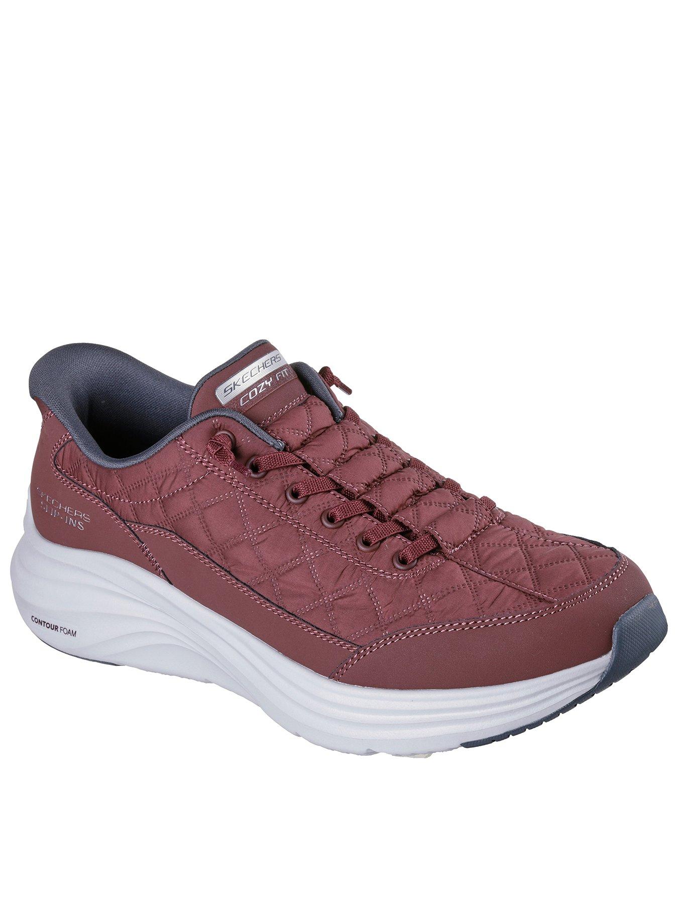Image 1 of 6 of Skechers Contour Foamcozy Fit Slip-Ins Deconstructed Quilted Sneaker - Dark Red