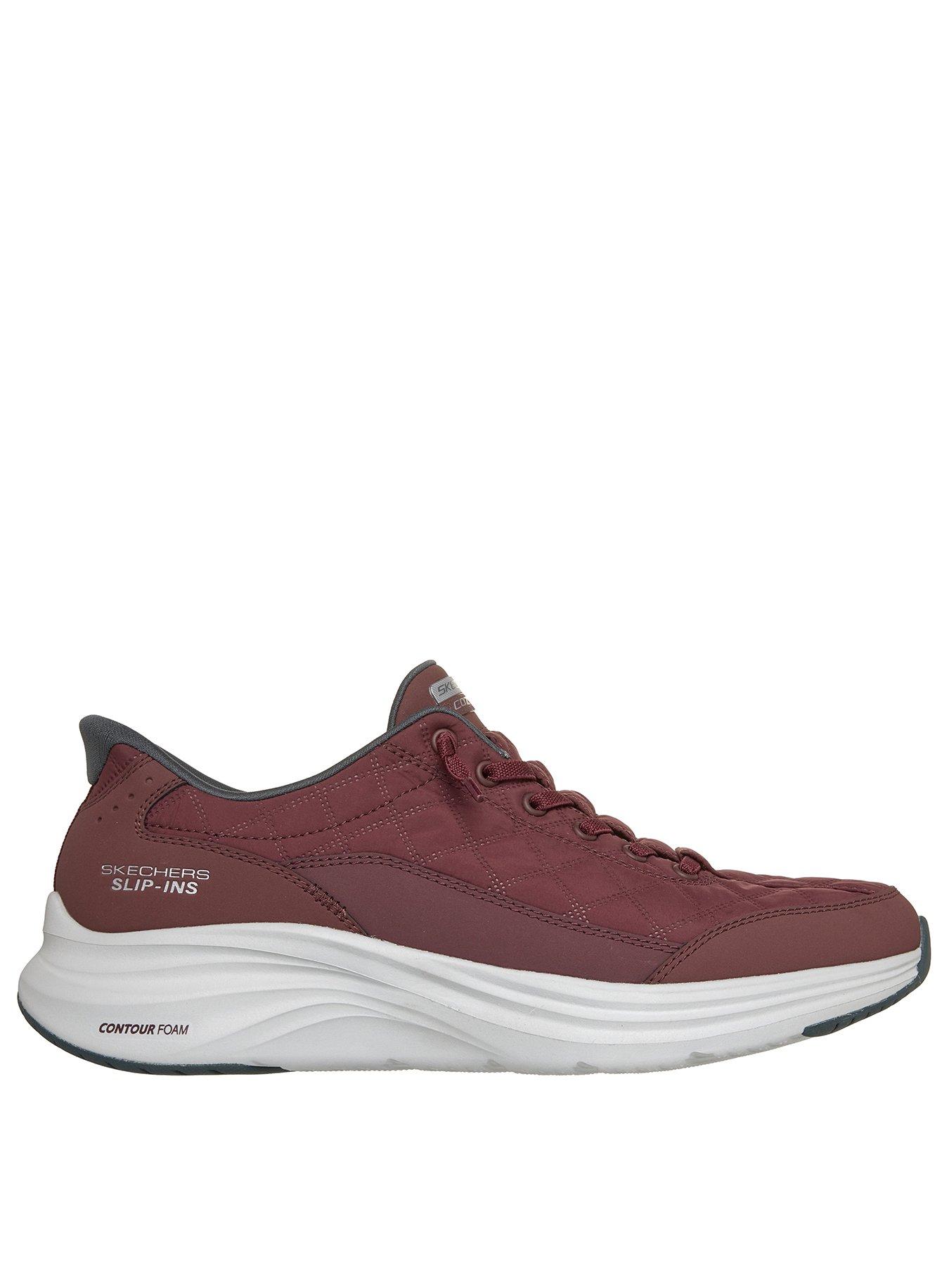 Image 2 of 6 of Skechers Contour Foamcozy Fit Slip-Ins Deconstructed Quilted Sneaker - Dark Red