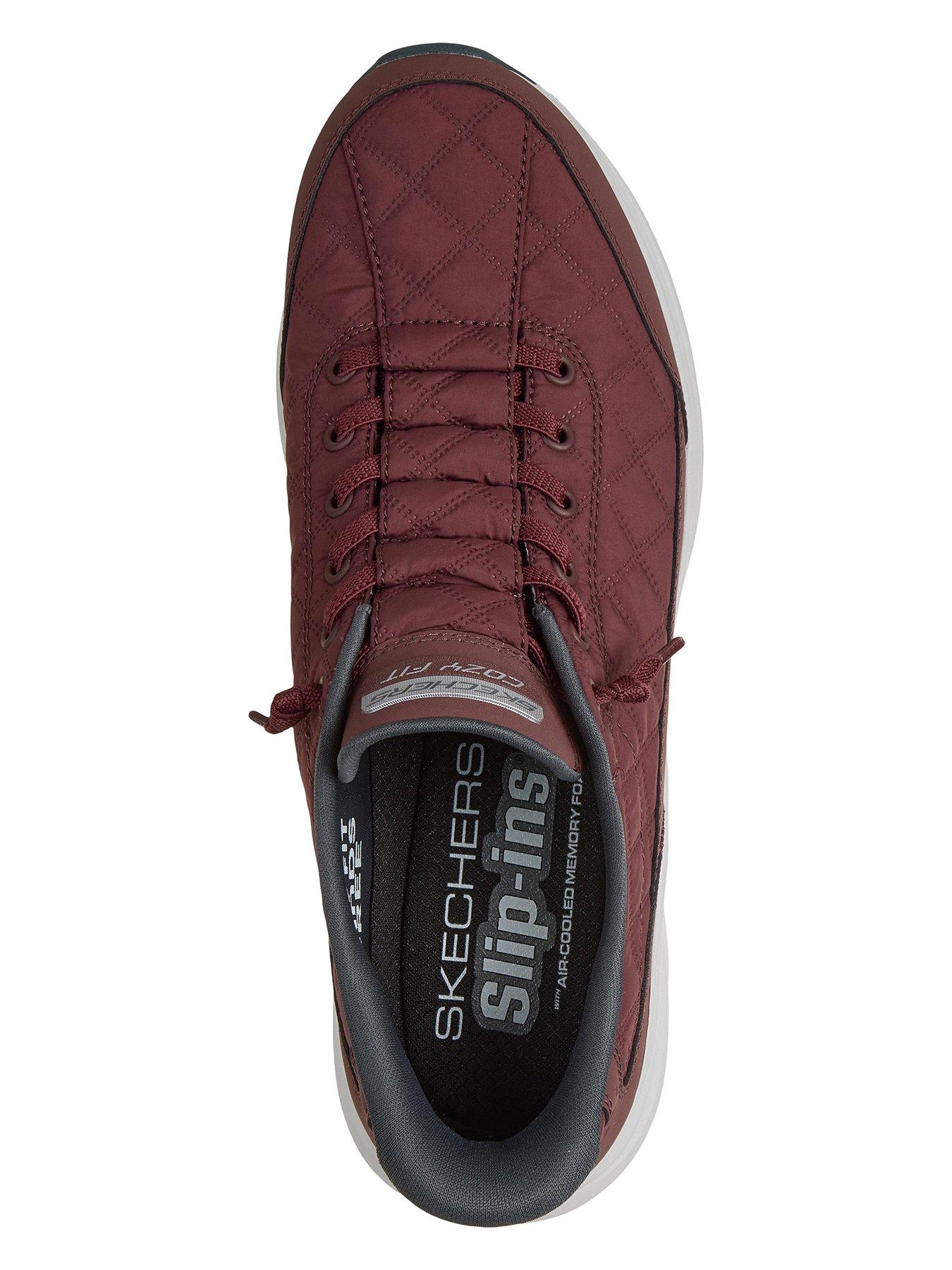 Image 3 of 6 of Skechers Contour Foamcozy Fit Slip-Ins Deconstructed Quilted Sneaker - Dark Red