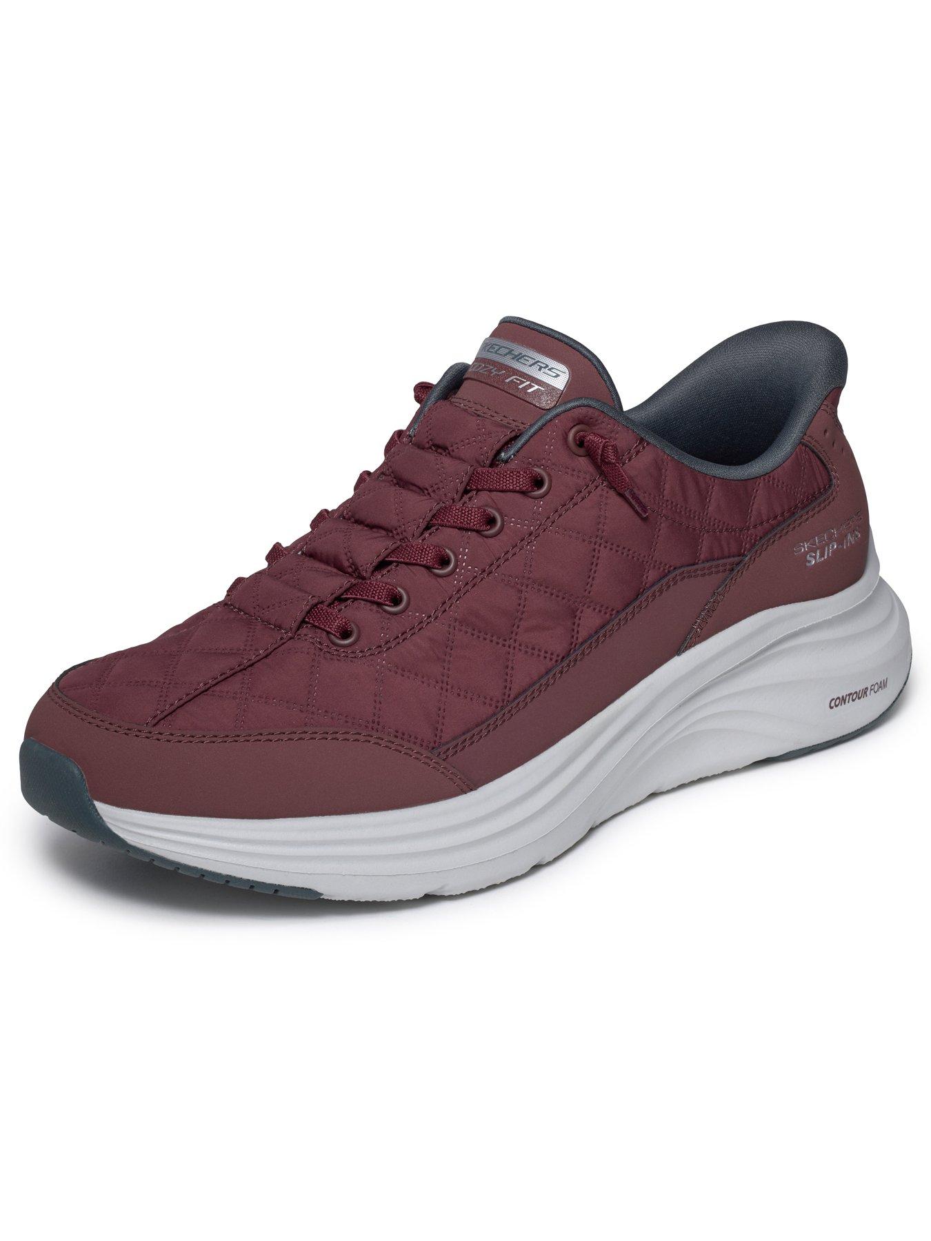 Image 6 of 6 of Skechers Contour Foamcozy Fit Slip-Ins Deconstructed Quilted Sneaker - Dark Red