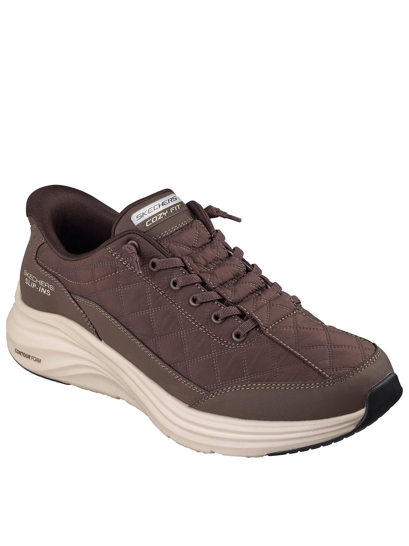 Skechers Contour Foamcozy Fit Slip-Ins Deconstructed Quilted Upper Sneaker W/ Air-Cooled Mf - Brown