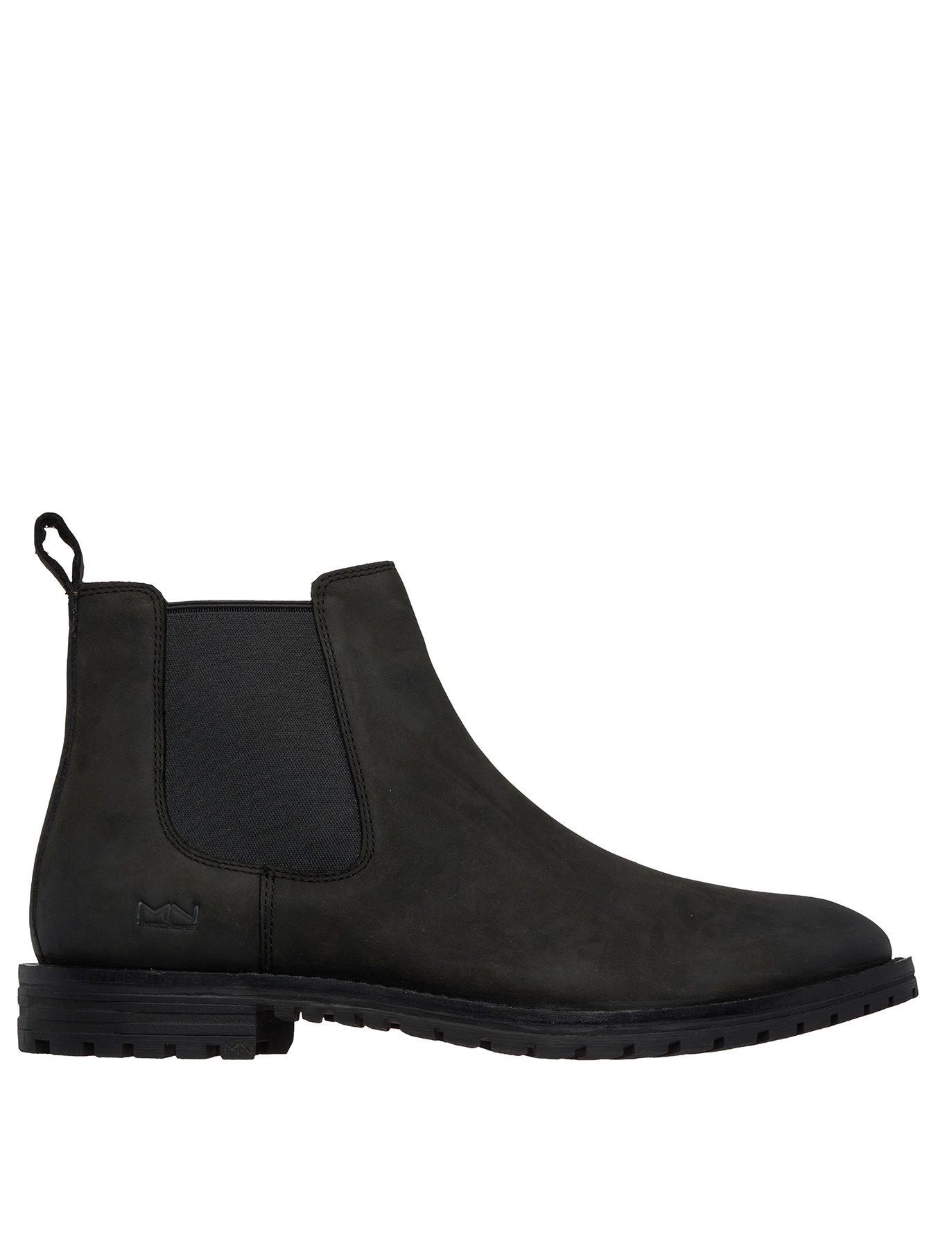 Image 2 of 2 of Skechers Men's The Bowery Chelsea Leather Boots with Elasticated Side Panels - Black