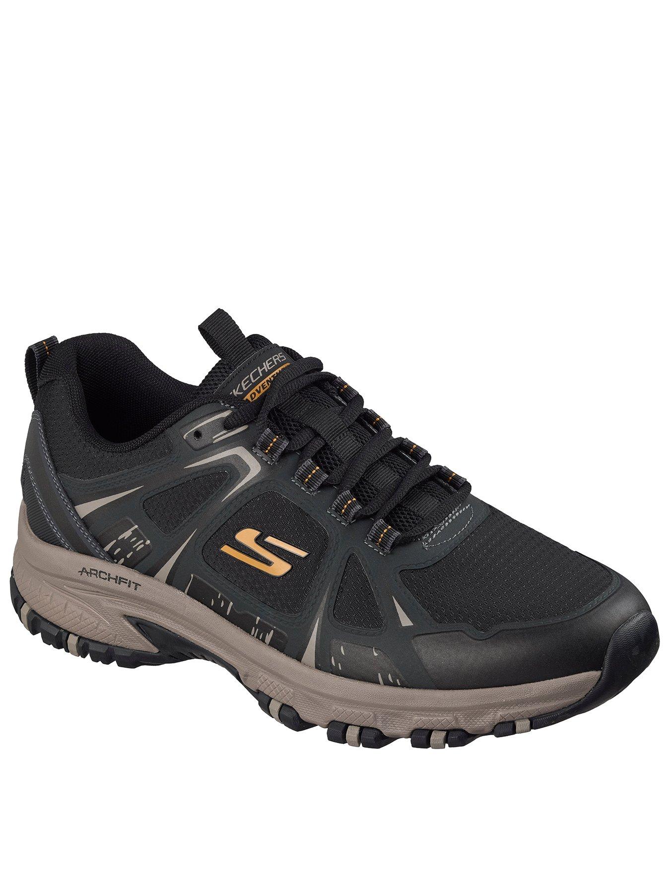 Skechers Men's Arch Fit Hillcrest Lace Up Trainers with Hotmelt Overlay Detail - Black