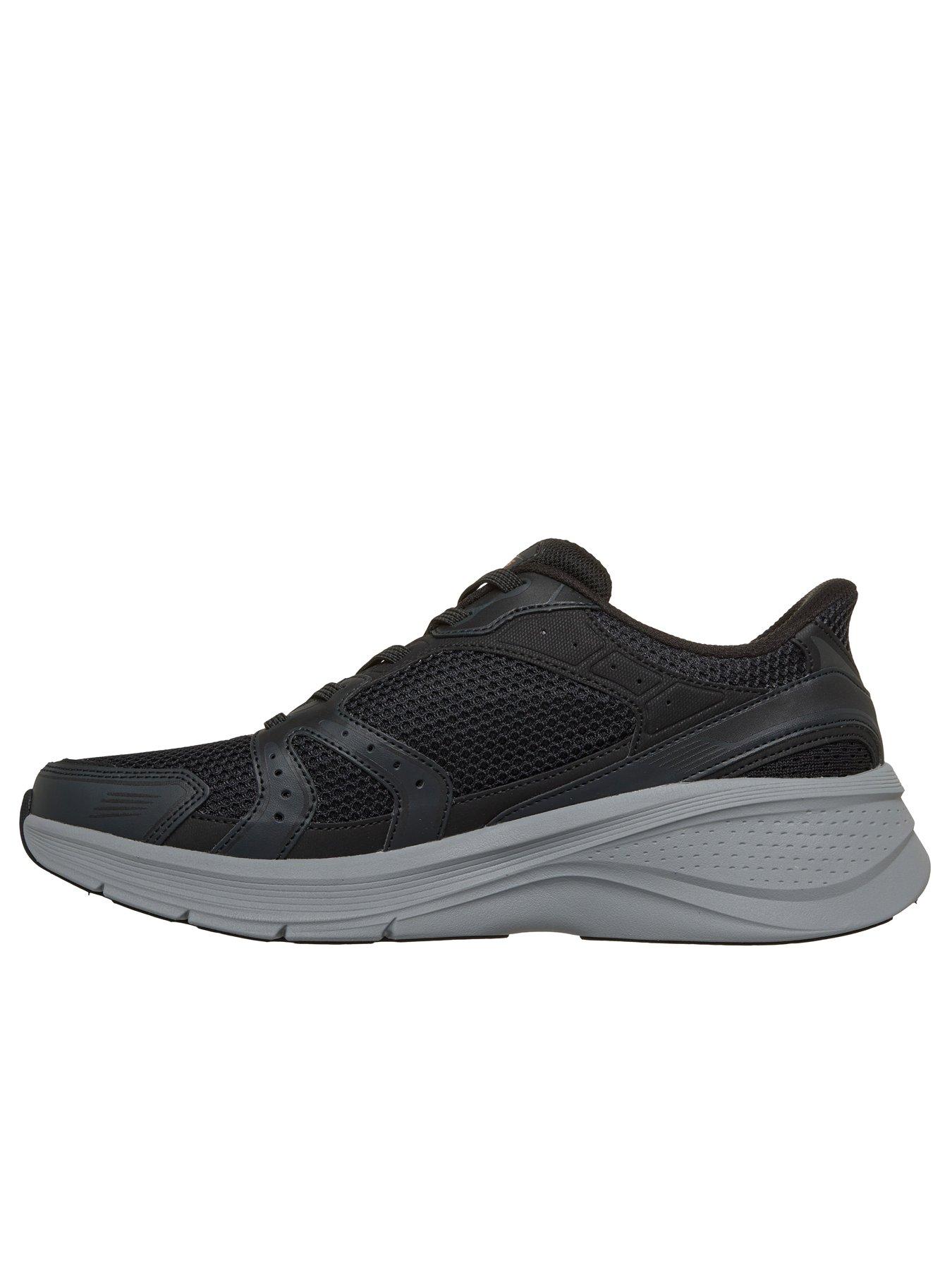Image 5 of 6 of Skechers Arch Fit 30Slip-Ins Overlay Retro Walker Trainers - Black
