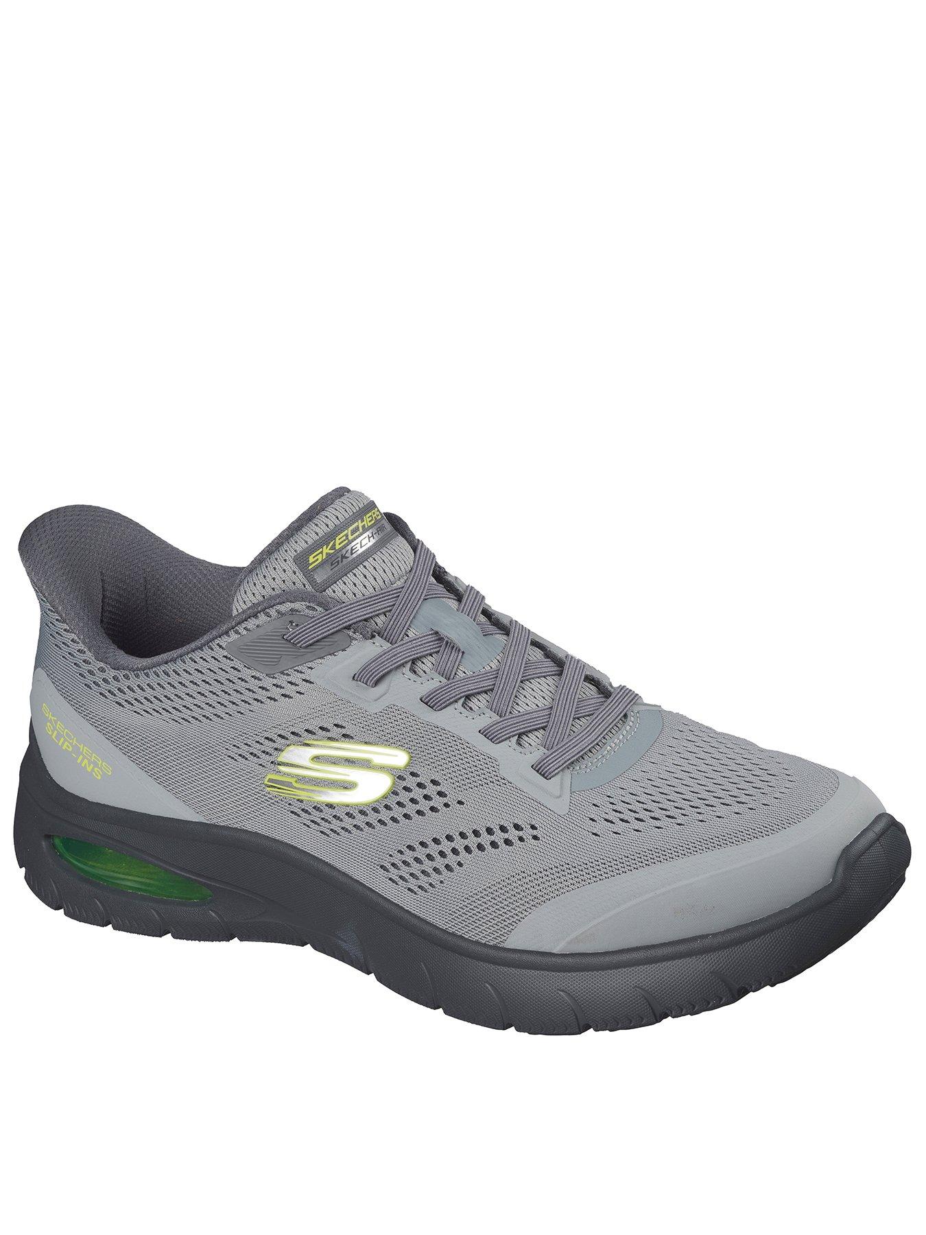 Skechers Mesh Slip-On Trainers - Dark Grey