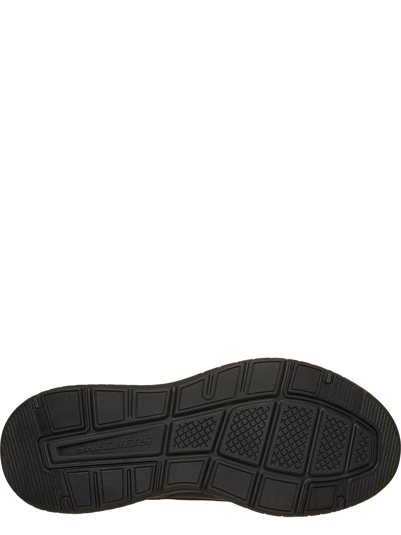 Image 4 of 6 of Skechers Arch Fit Crosser Leather Bungee Lace Slip-Ins With Heel Pull Tab - Black