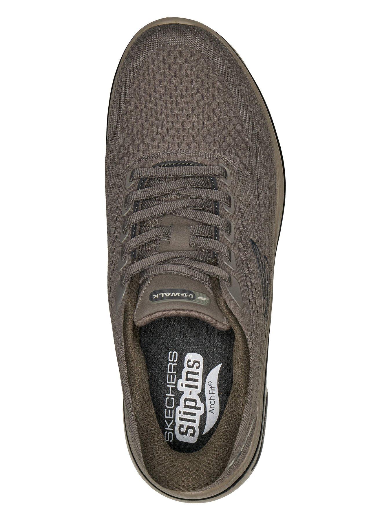 Image 2 of 5 of Skechers Slip-On Lace Trainers - Brown