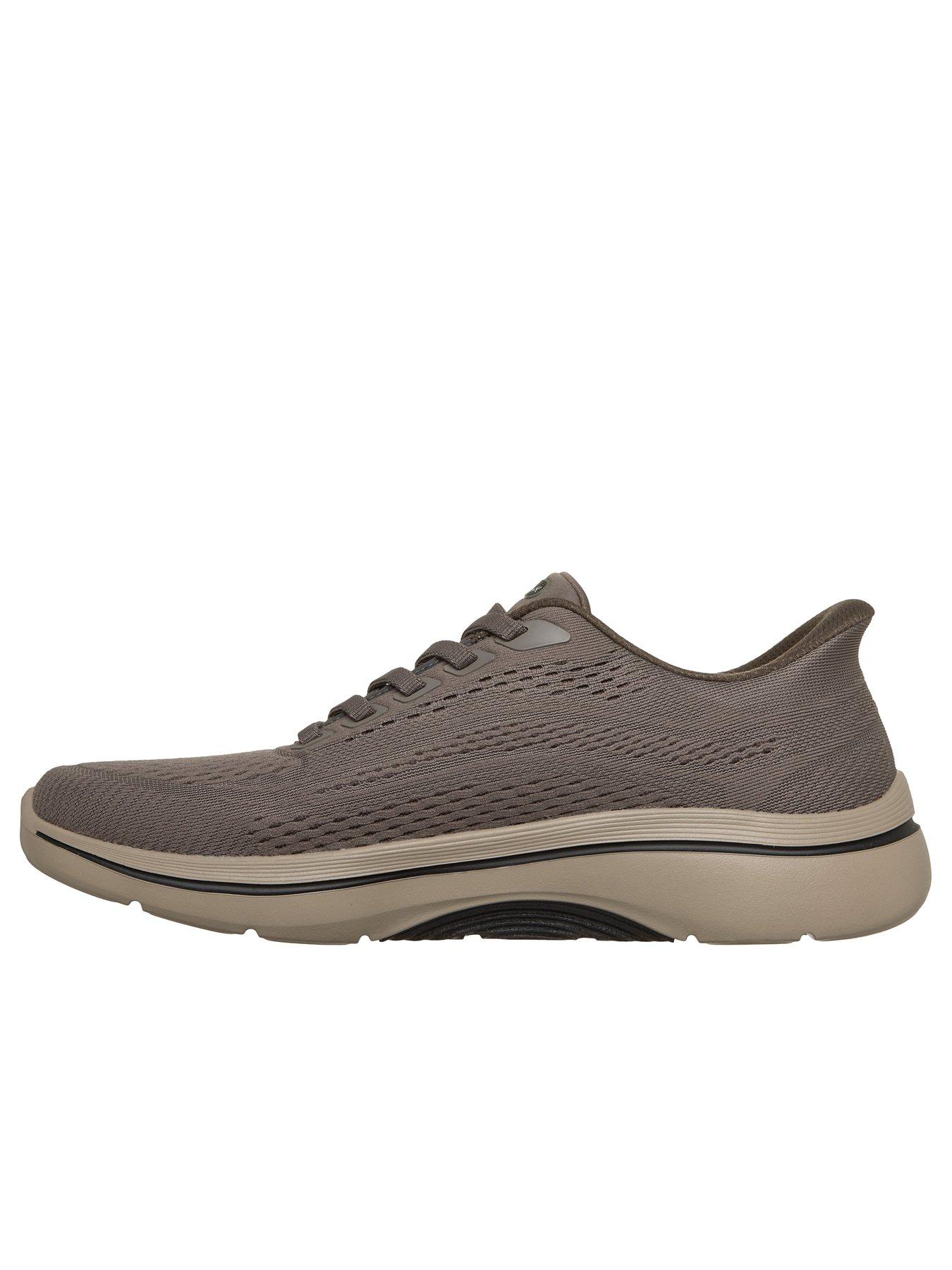 Image 4 of 5 of Skechers Slip-On Lace Trainers - Brown
